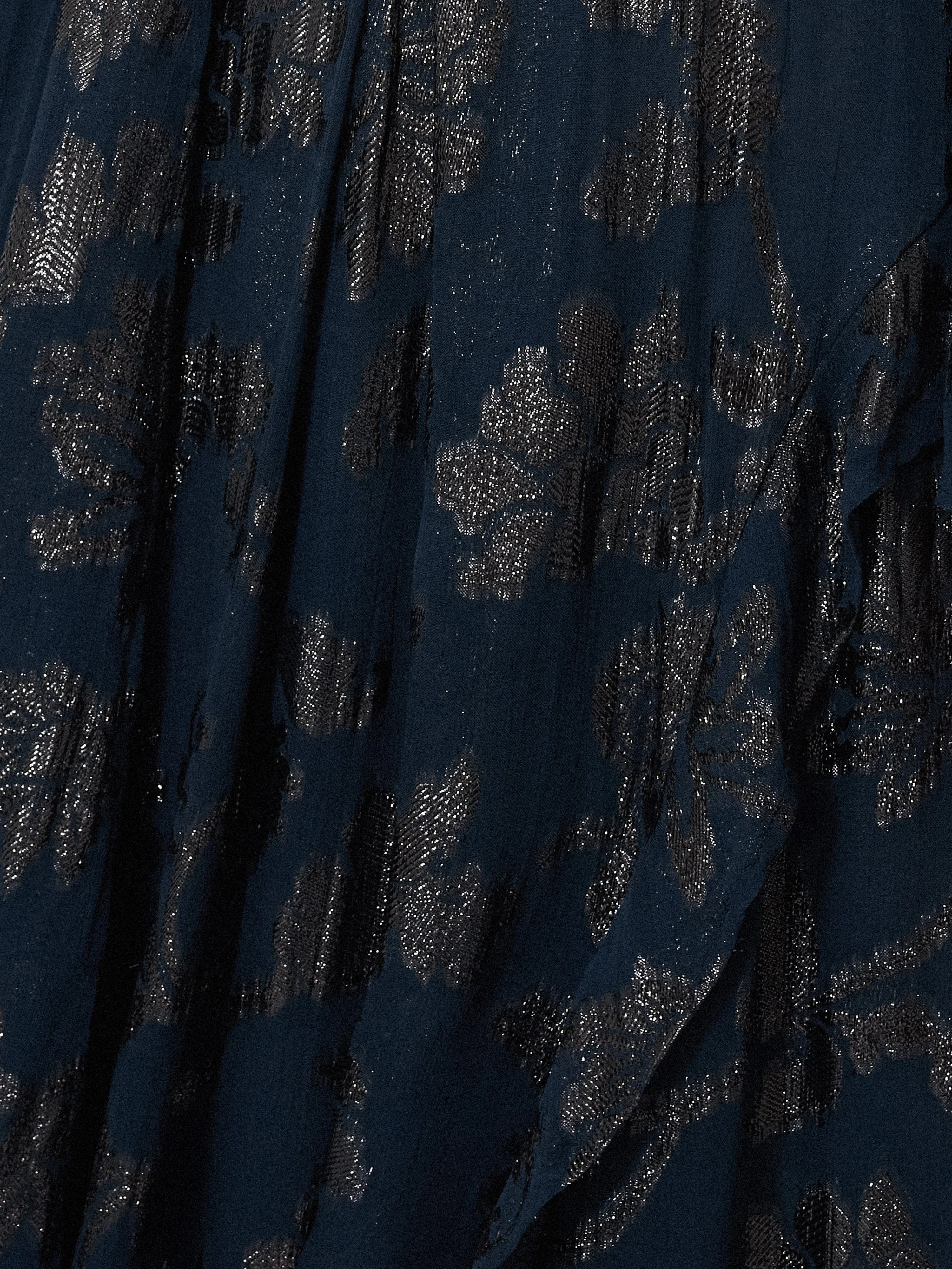 Metallic Jacquard Midi Dress | Navy sold by Jigsaw product image thumbnail 2