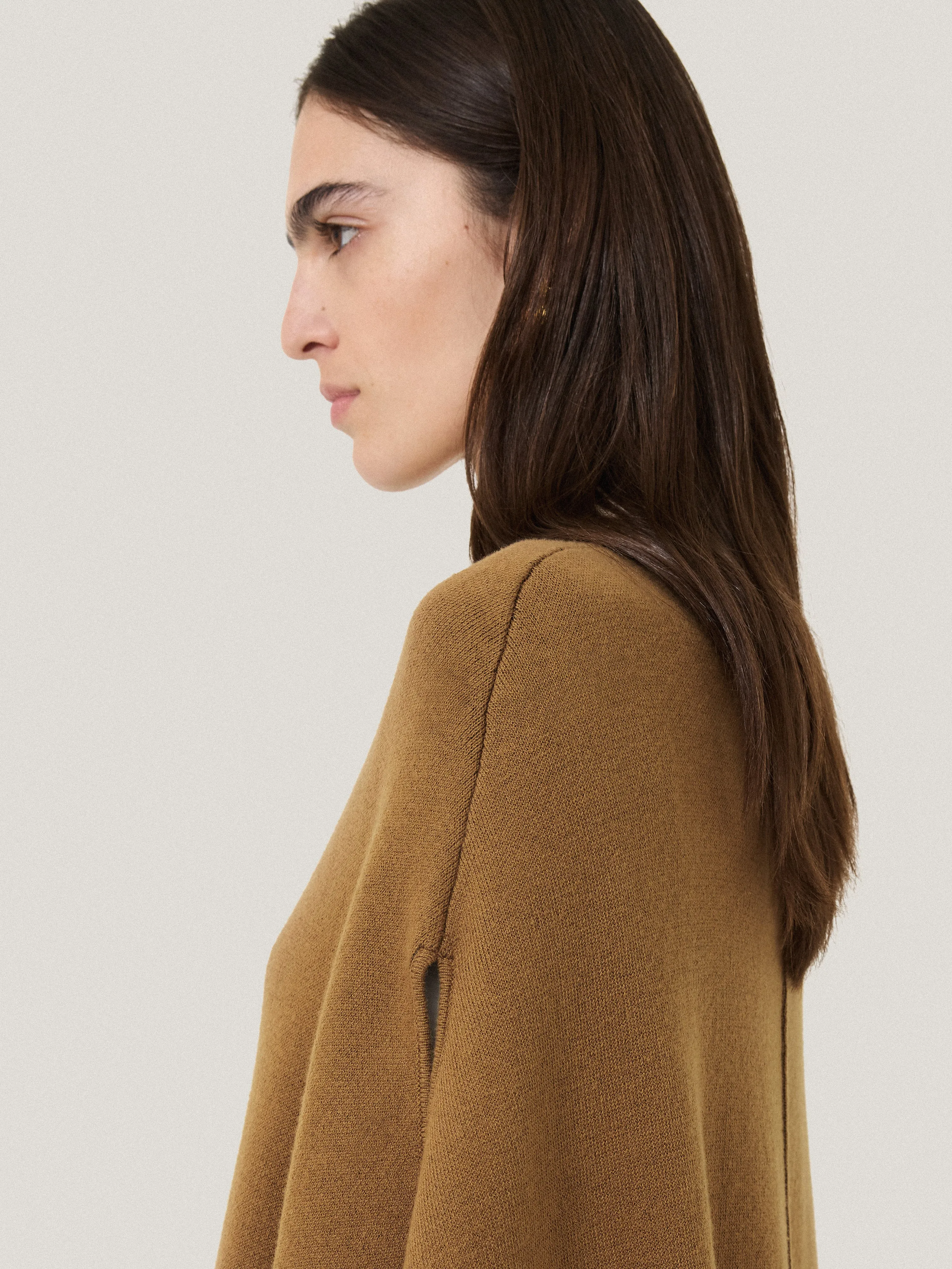 Double Face Knit Poncho | Toffee sold by Jigsaw product image thumbnail 4