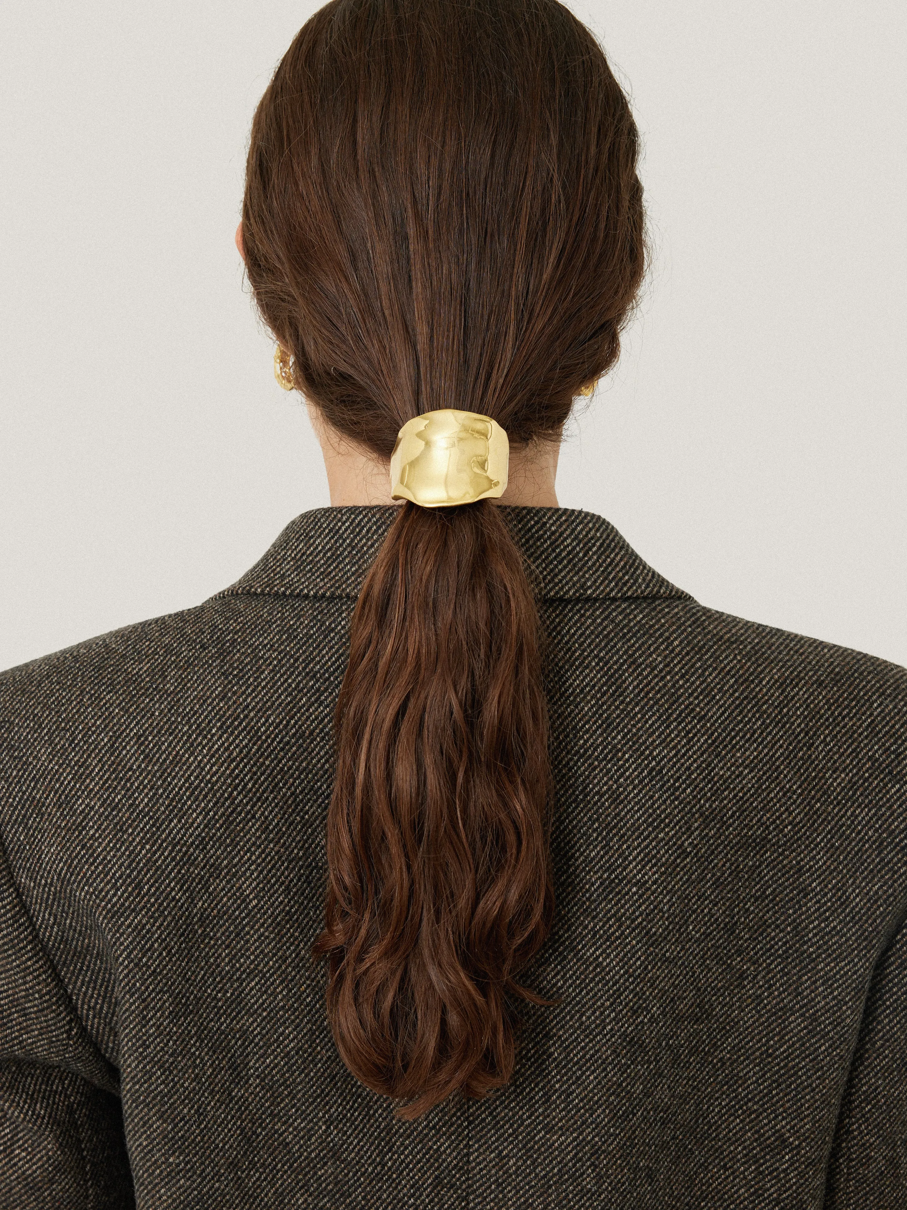 Gold Plated Molten Hair Tie | Gold sold by Jigsaw product image thumbnail 2