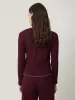 Pointelle Henley Top | Burgundy sold by Jigsaw
