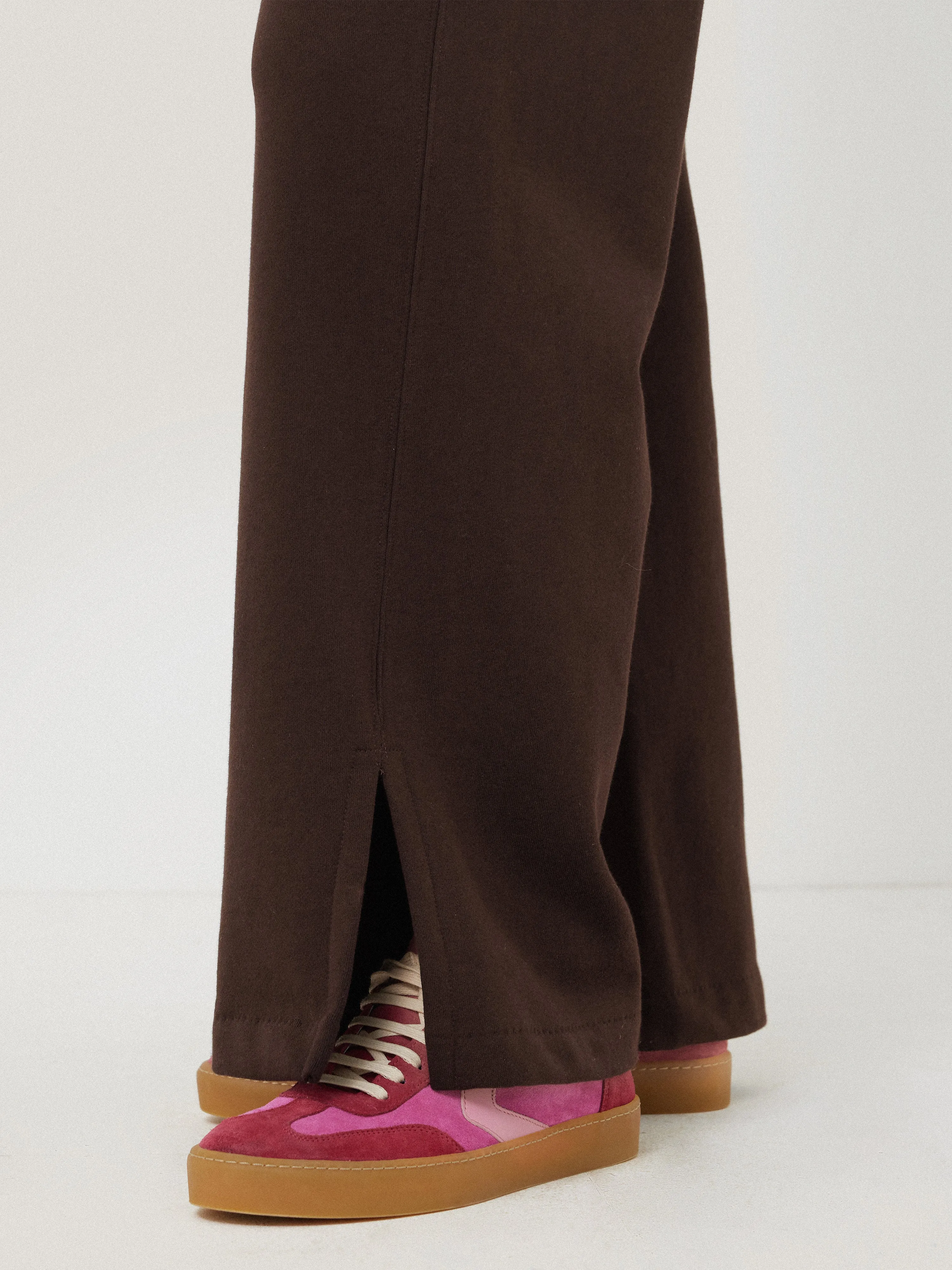 Satin Waistband Jersey Joggers | Chocolate sold by Jigsaw product image thumbnail 2