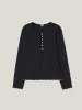 Pointelle Pyjama Henley Top | Navy sold by Jigsaw