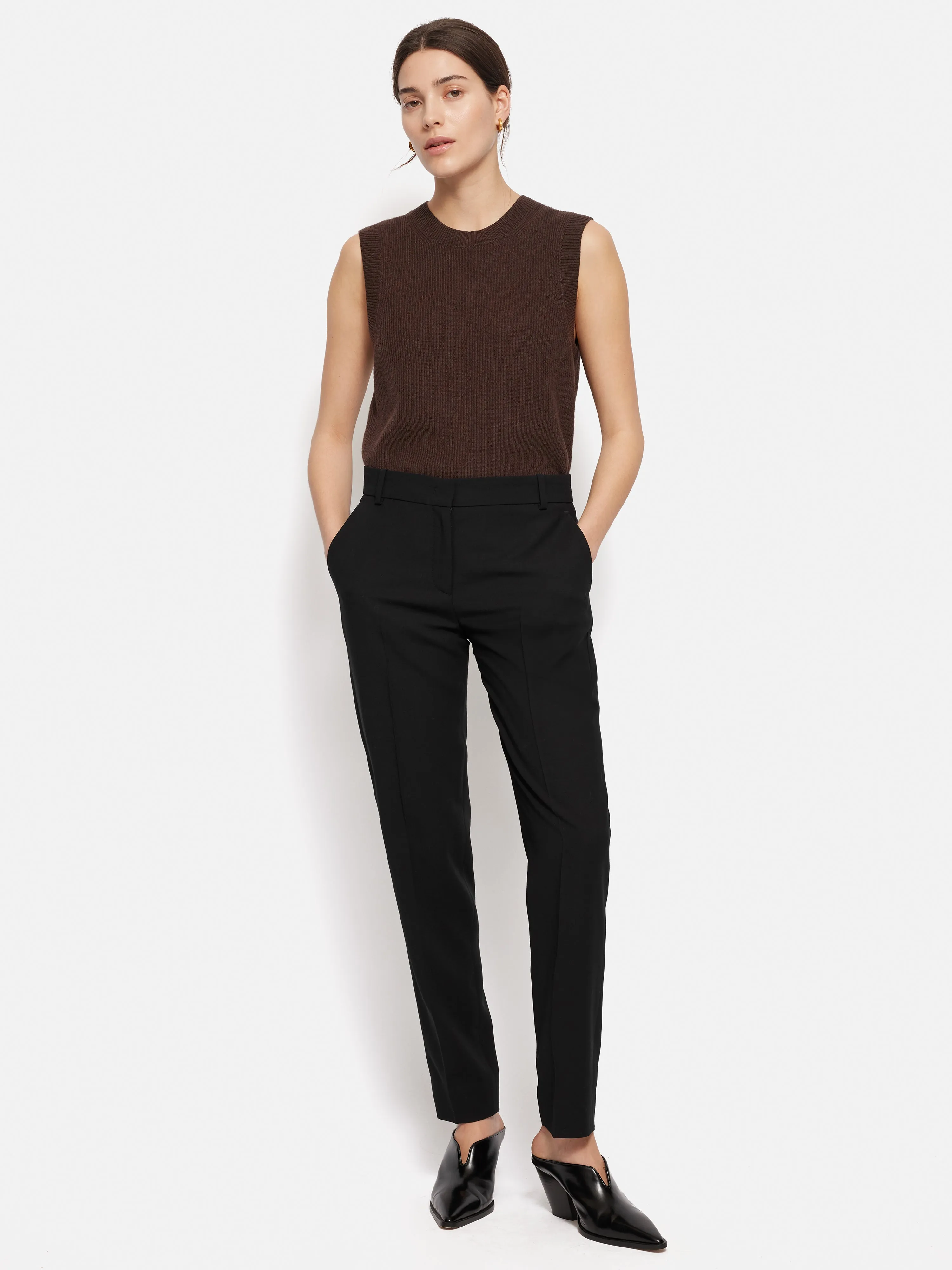 Fluid Twill Palmer Trouser | Black sold by Jigsaw product image thumbnail 4