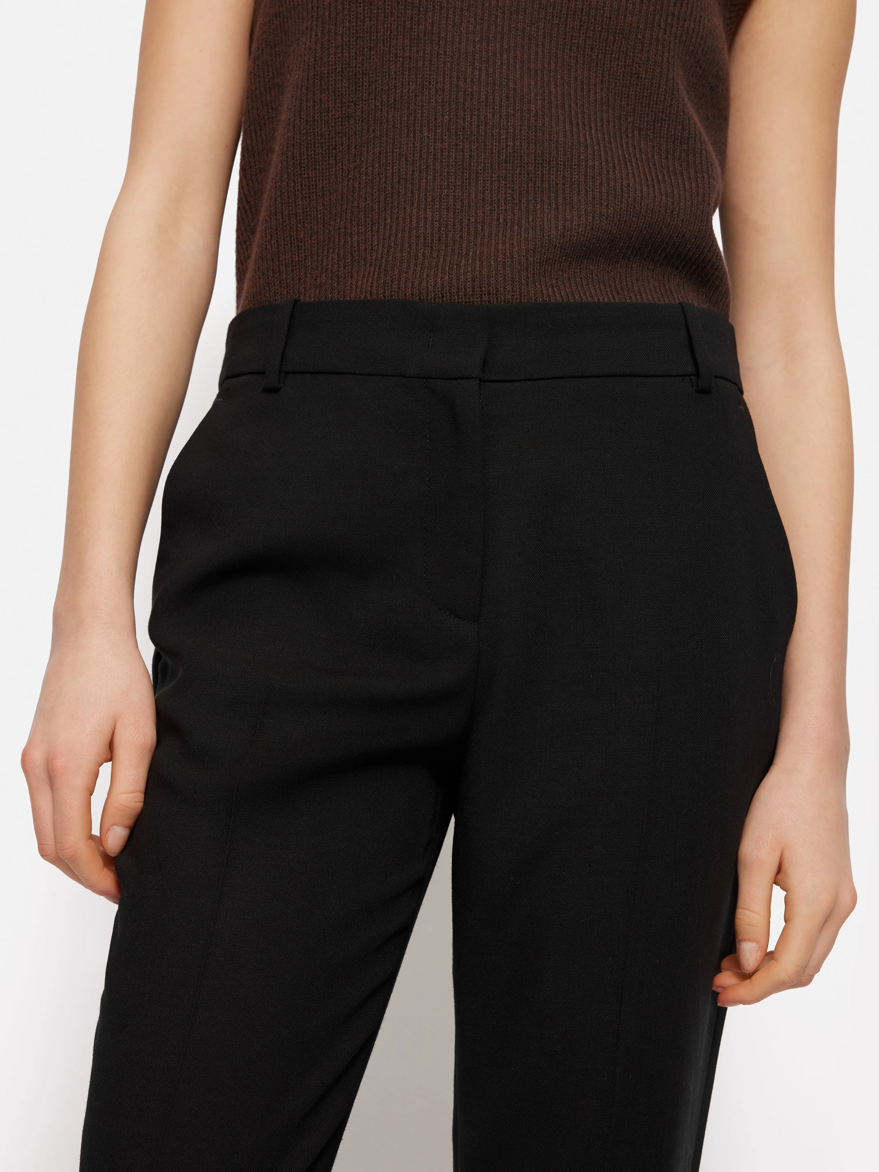 Fluid Twill Palmer Trouser | Black sold by Jigsaw product image thumbnail 3