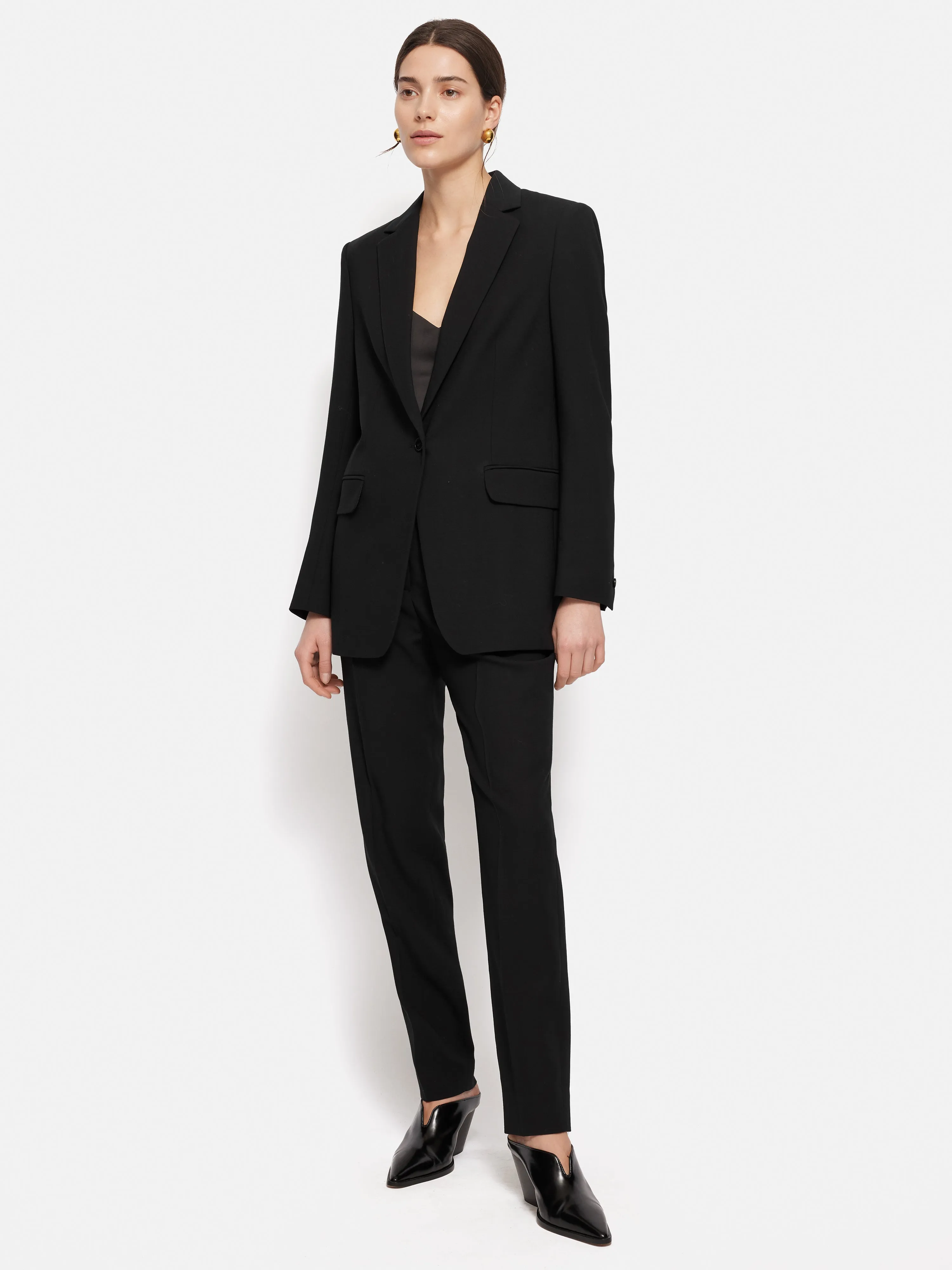 Fluid Twill Palmer Trouser | Black sold by Jigsaw product image thumbnail 2
