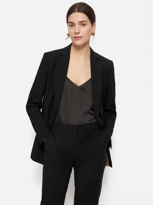 Fluid Twill Knox Blazer | Black sold by Jigsaw