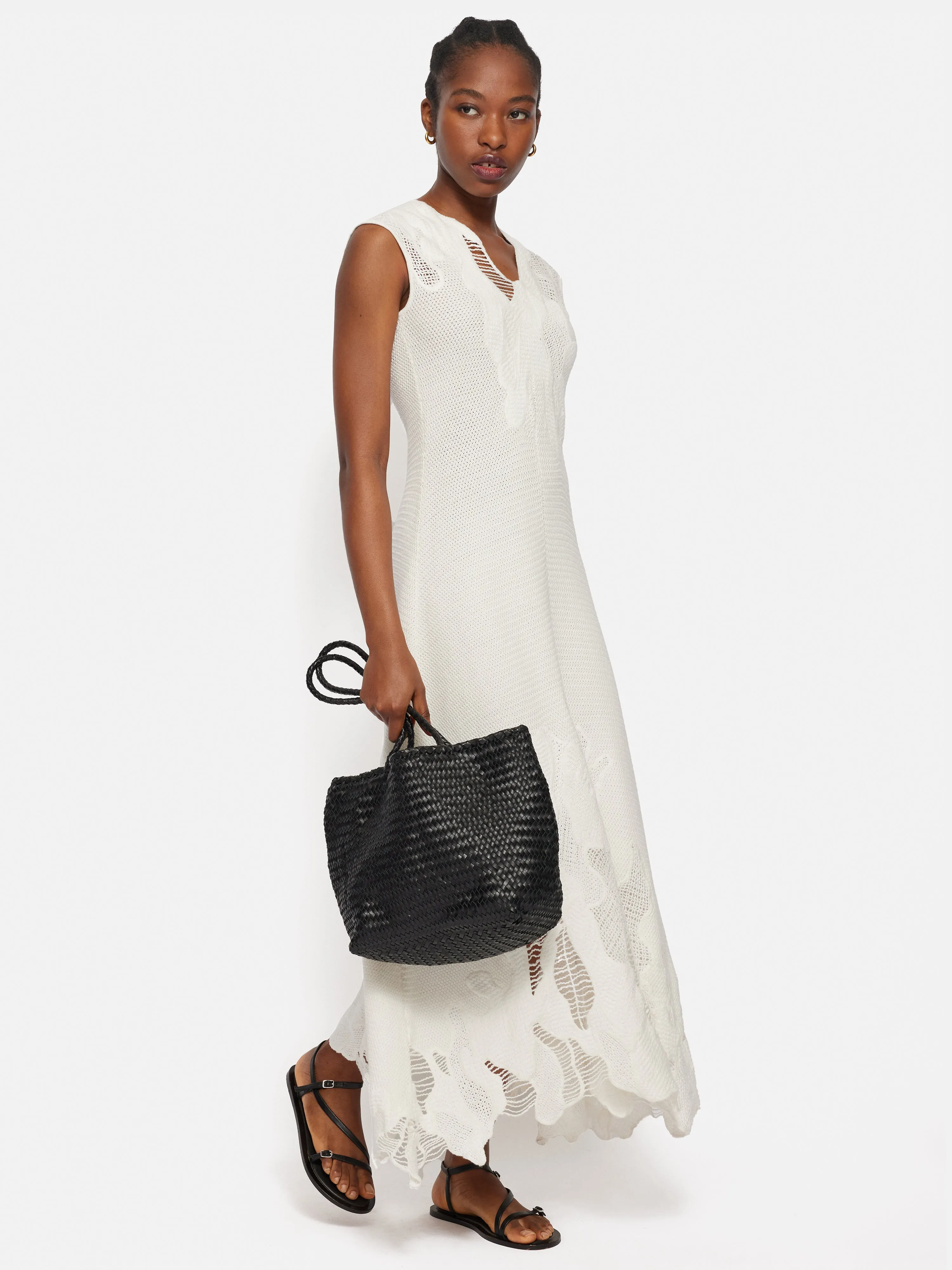 Abstract Lace Embroidery Dress | Ivory sold by Jigsaw product image thumbnail 2