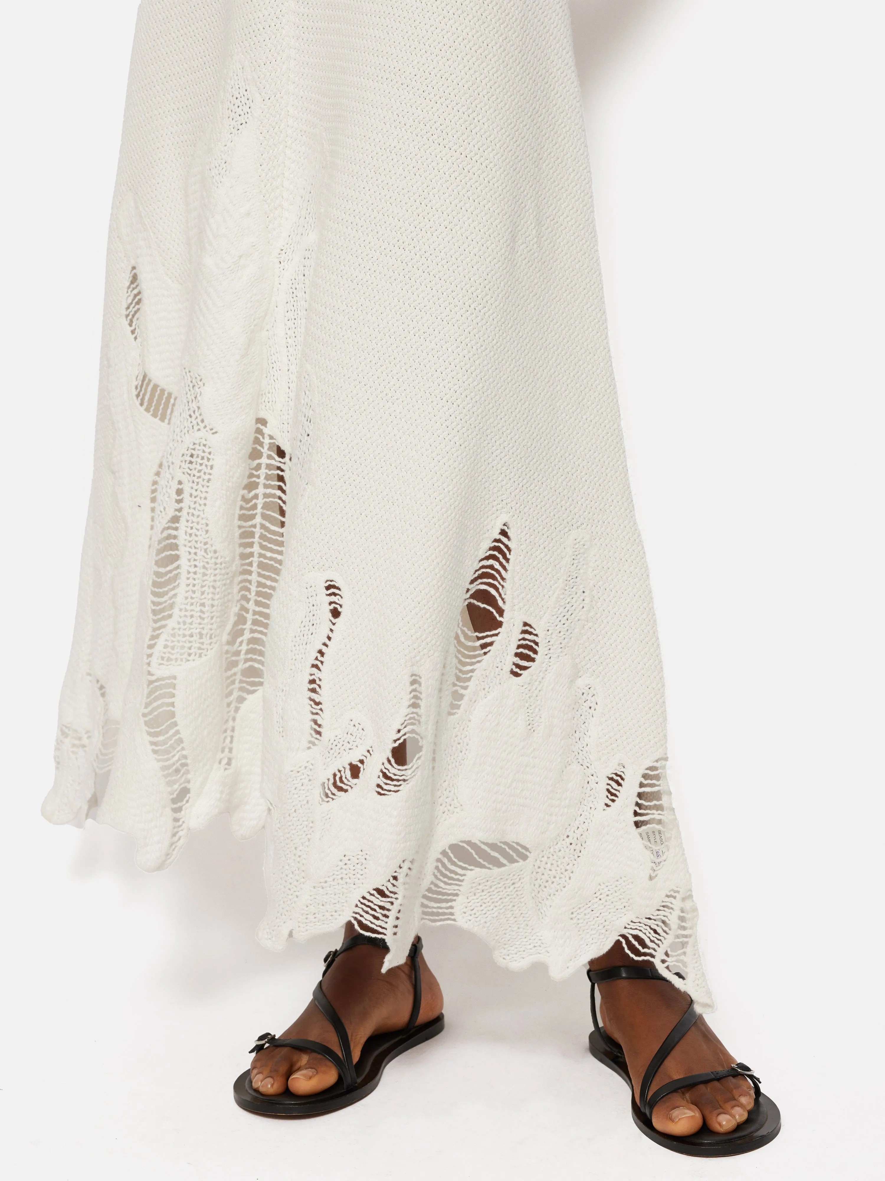Abstract Lace Embroidery Dress | Ivory sold by Jigsaw product image thumbnail 4