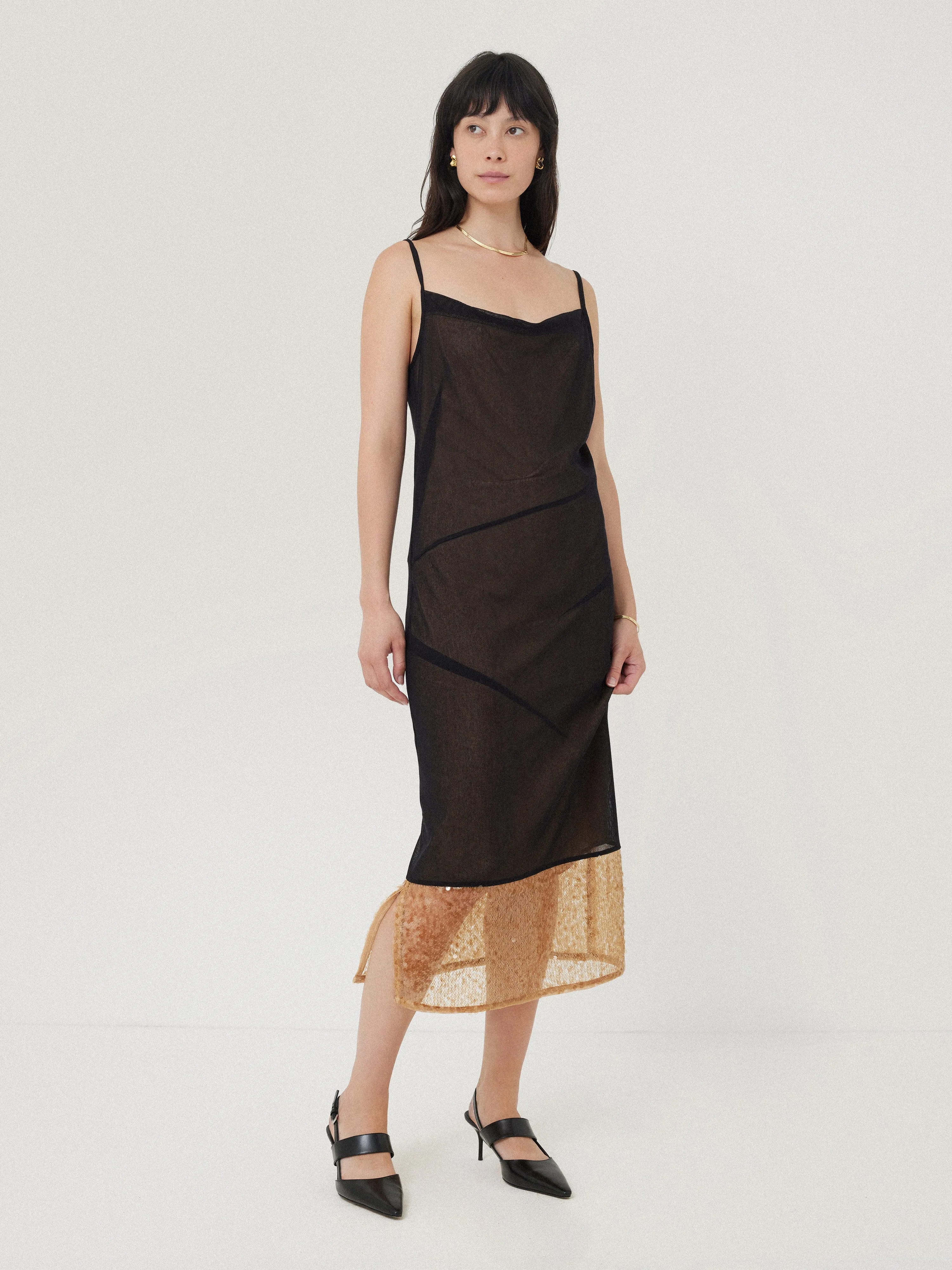 Sequin Mesh Dress | Black sold by Jigsaw product image thumbnail 2