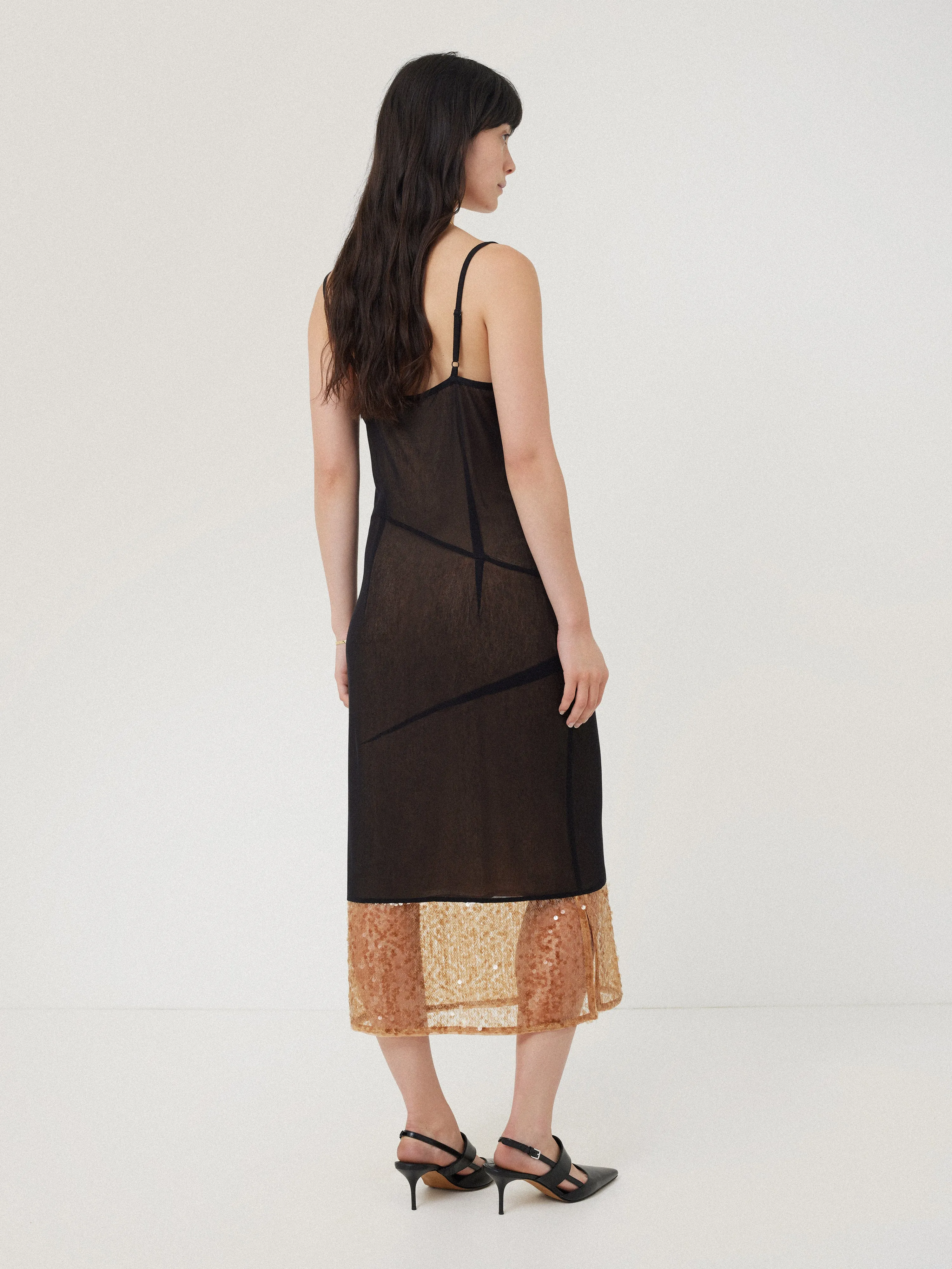 Sequin Mesh Dress | Black sold by Jigsaw product image thumbnail 5