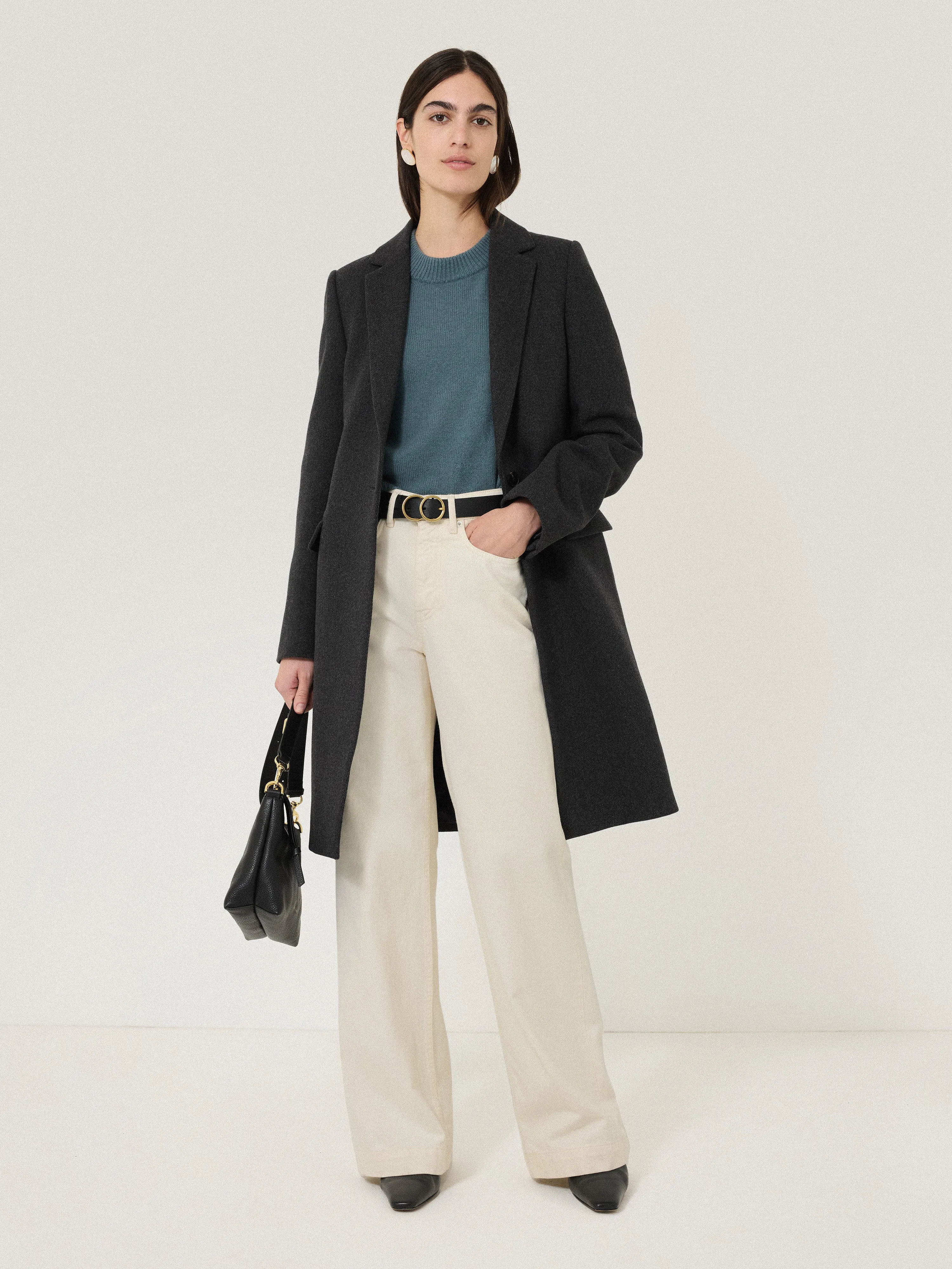 Wool Blend City Coat | Grey sold by Jigsaw