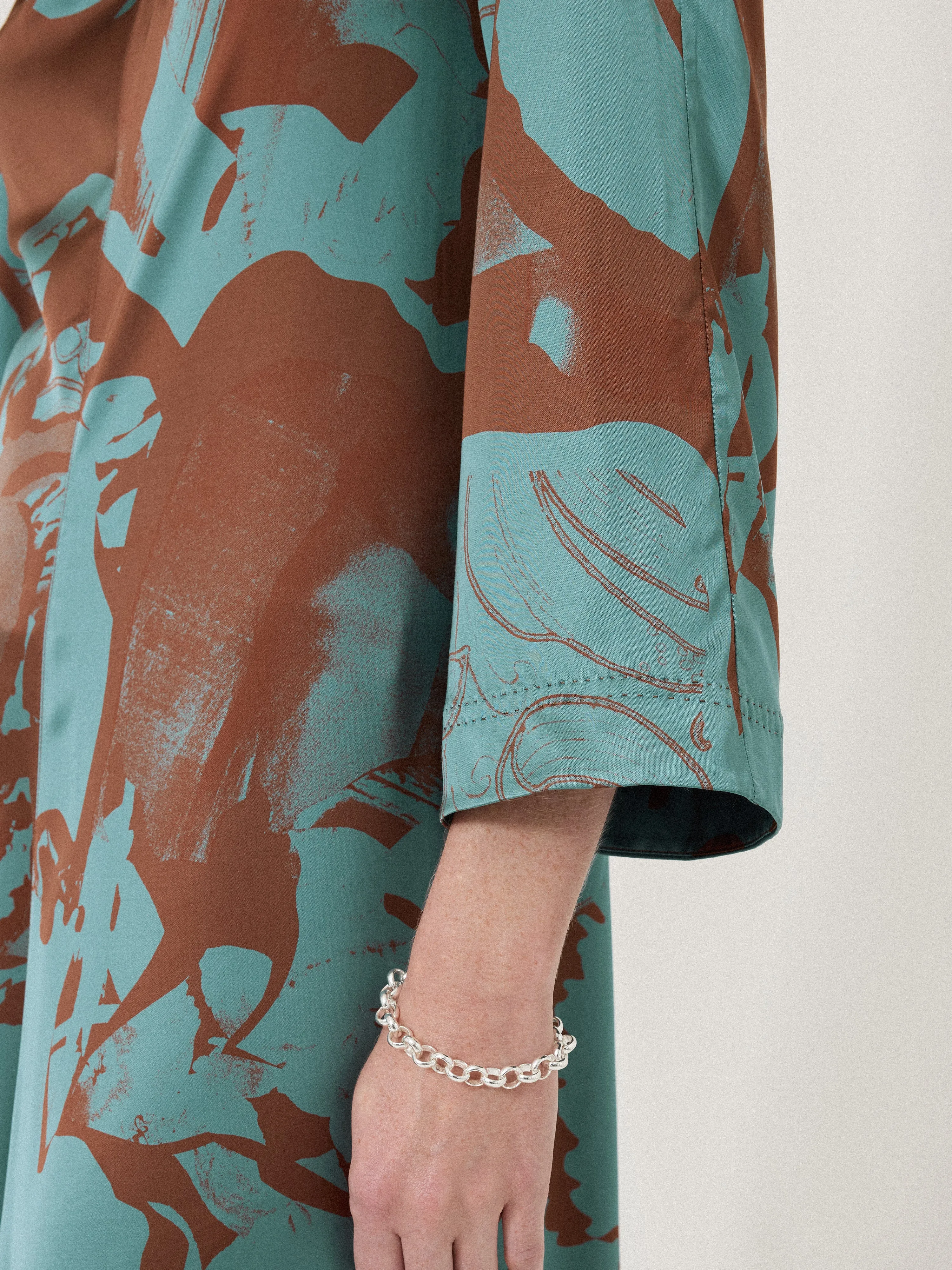 Collage Stitch Detail Dress | Blue sold by Jigsaw product image thumbnail 2