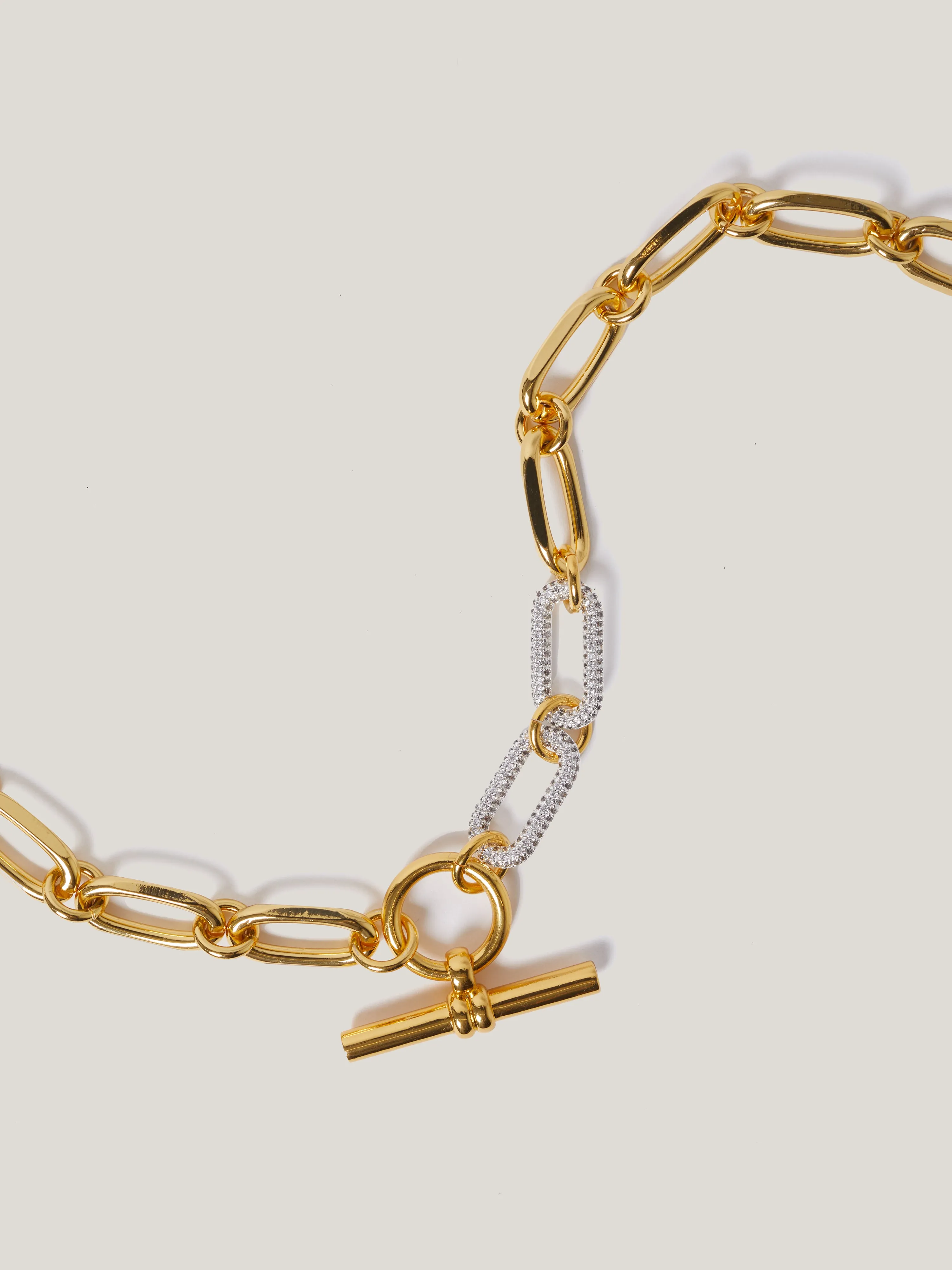 Pave Trombone Chain Necklace | Gold sold by Jigsaw product image thumbnail 2