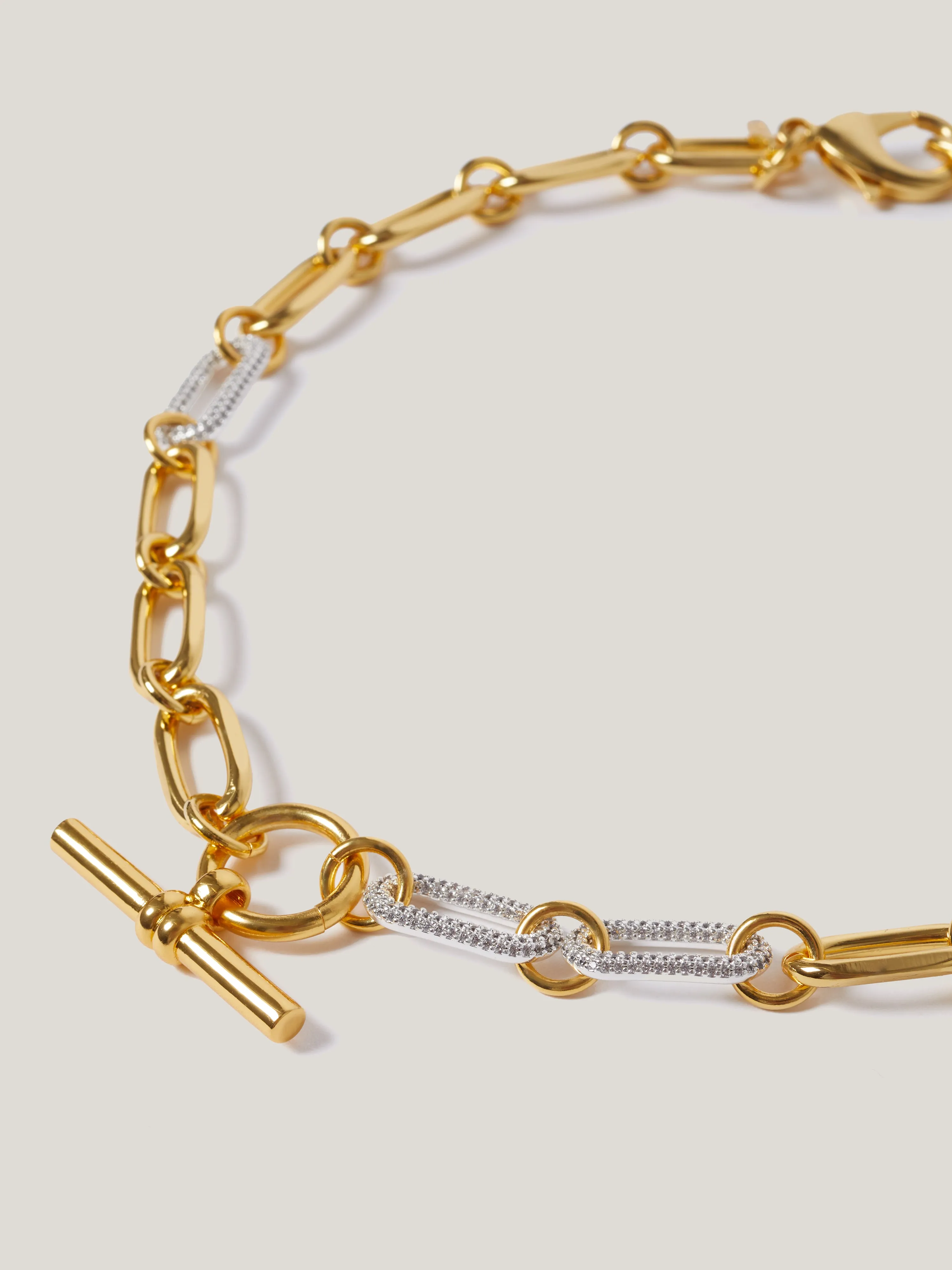 Pave Trombone Chain Necklace | Gold sold by Jigsaw product image thumbnail 4