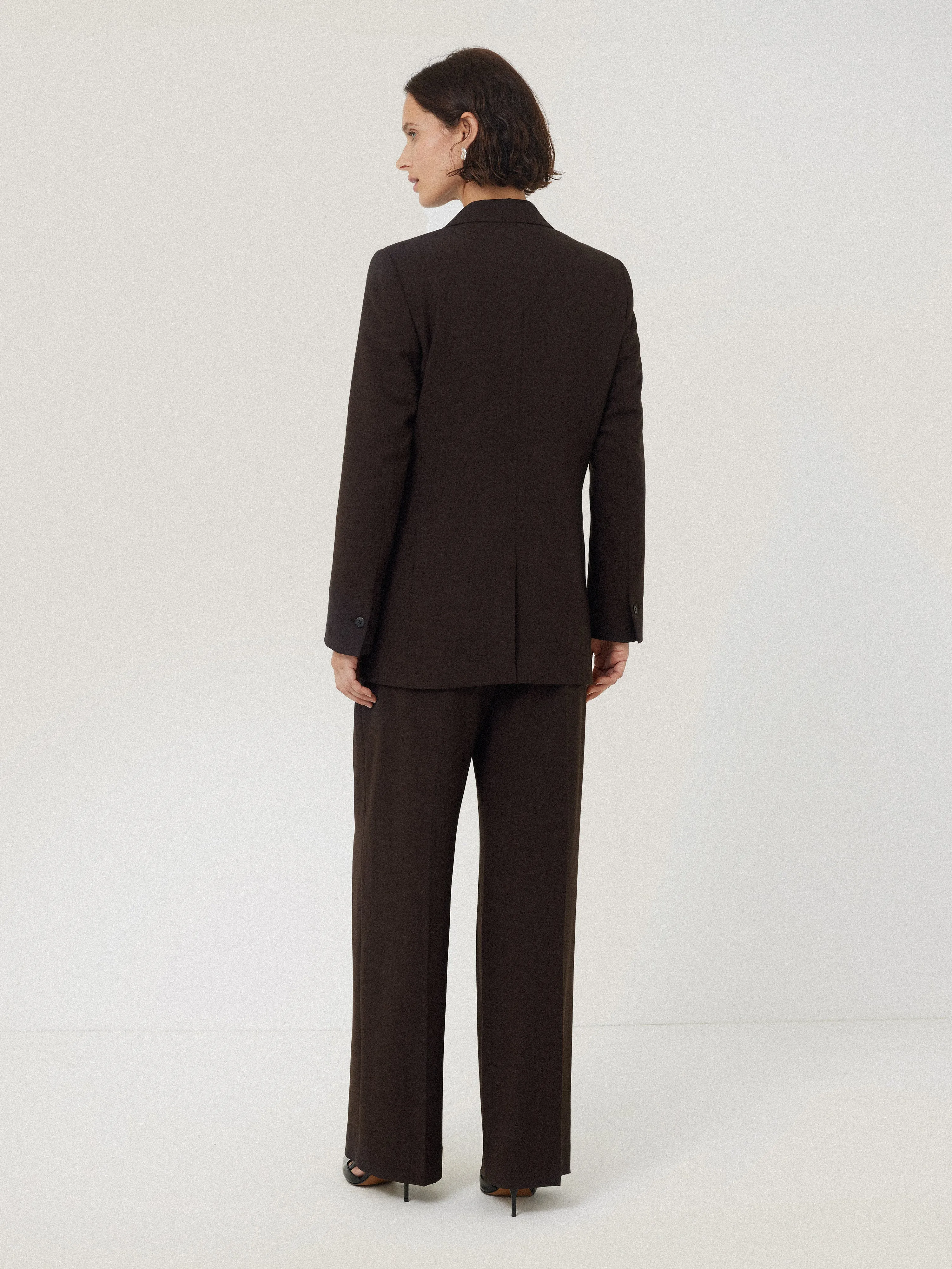 Knox Crosshatch Blazer | Brown sold by Jigsaw product image thumbnail 5