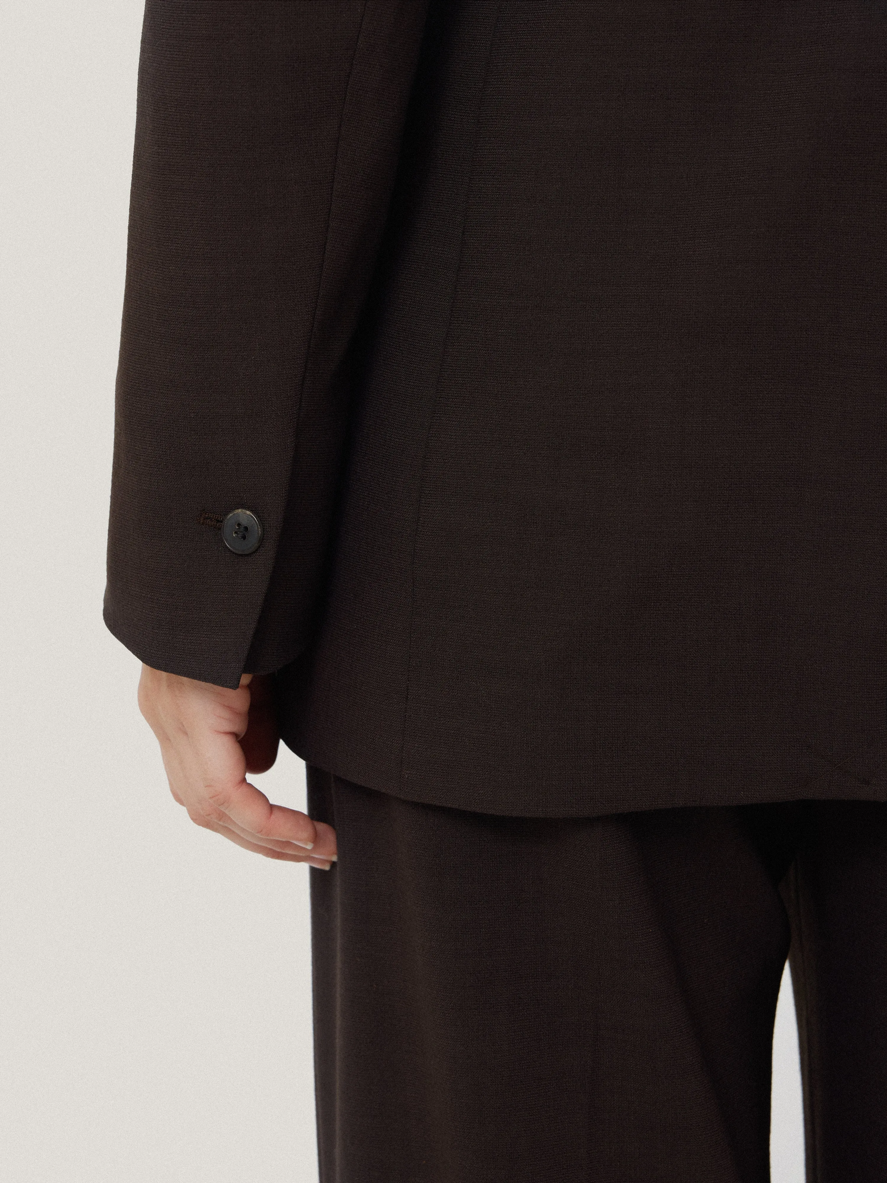 Knox Crosshatch Blazer | Brown sold by Jigsaw product image thumbnail 4