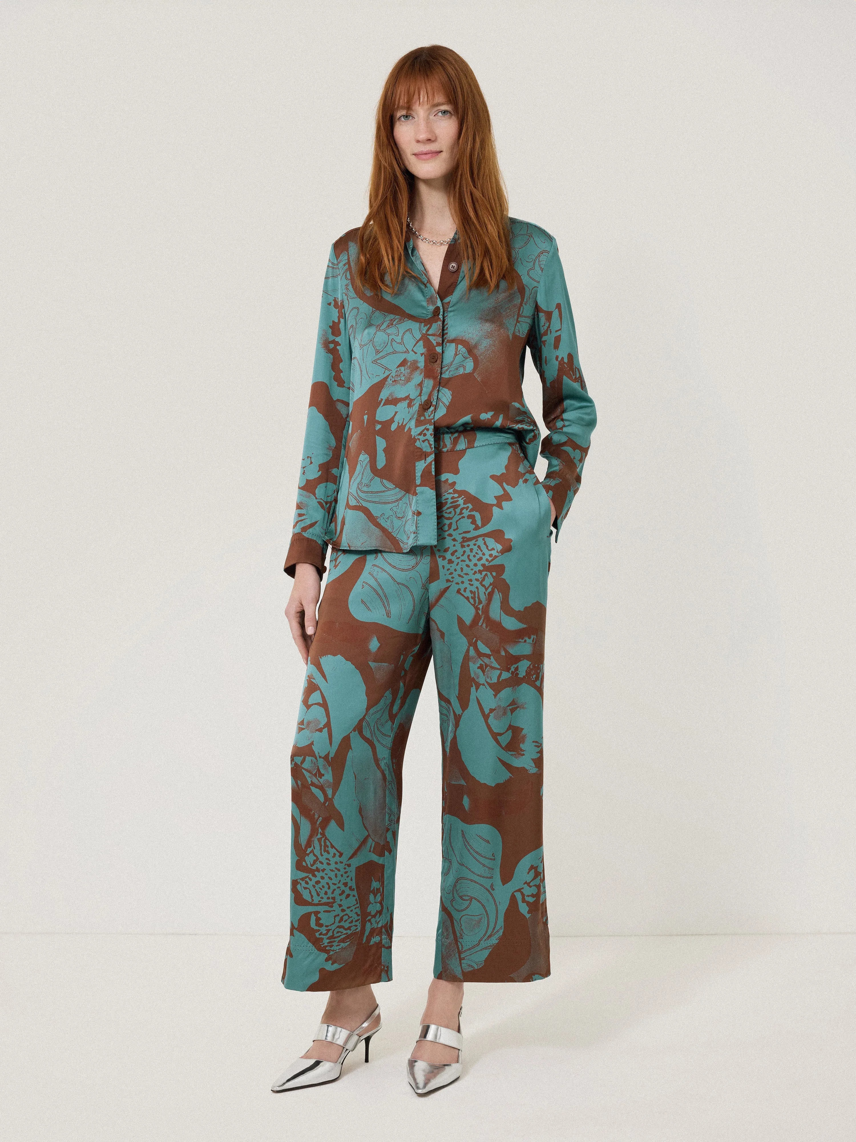 Collage Stitch Detail Trouser | Blue sold by Jigsaw product image thumbnail 5