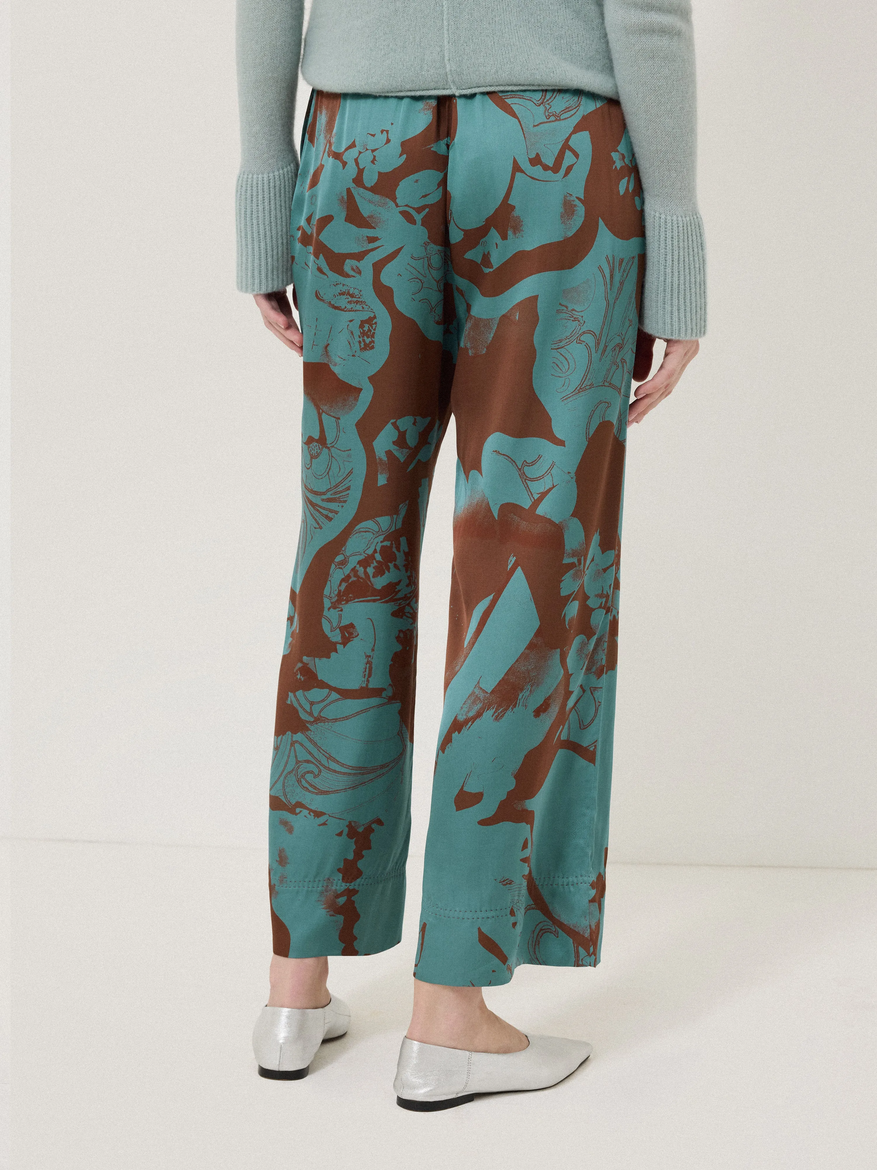 Collage Stitch Detail Trouser | Blue sold by Jigsaw product image thumbnail 4