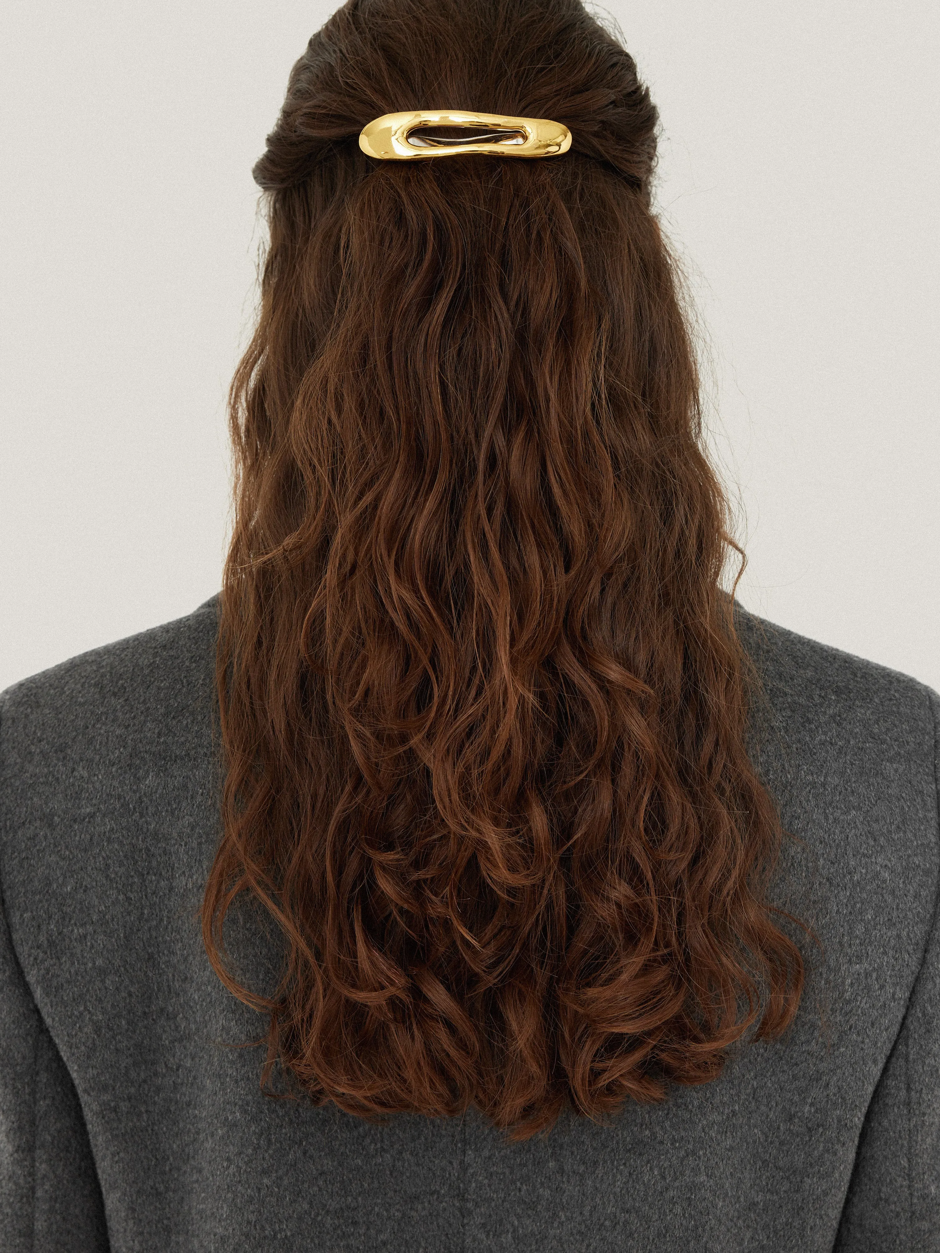 Gold Plated Molten Hair Clip | Gold sold by Jigsaw product image thumbnail 2