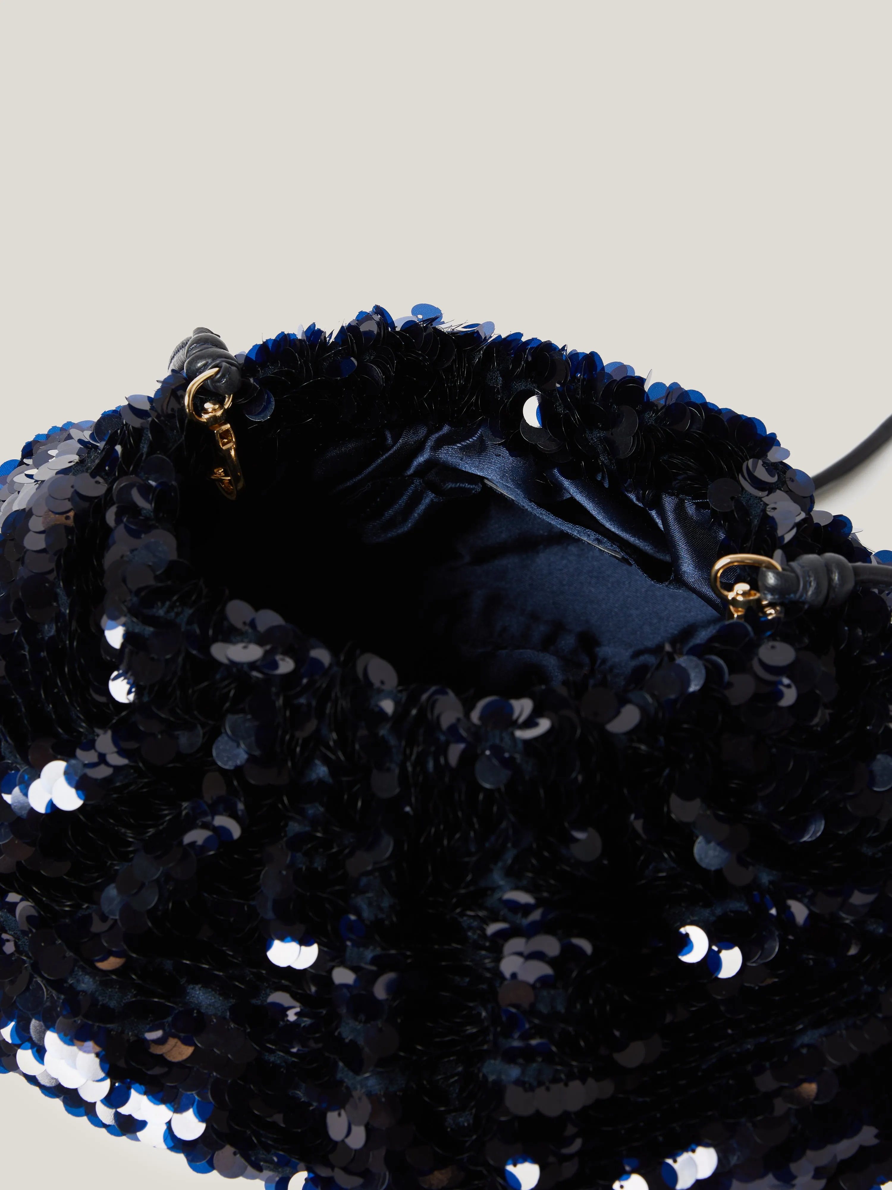 Oversized Sequin Clutch | Navy sold by Jigsaw product image thumbnail 5