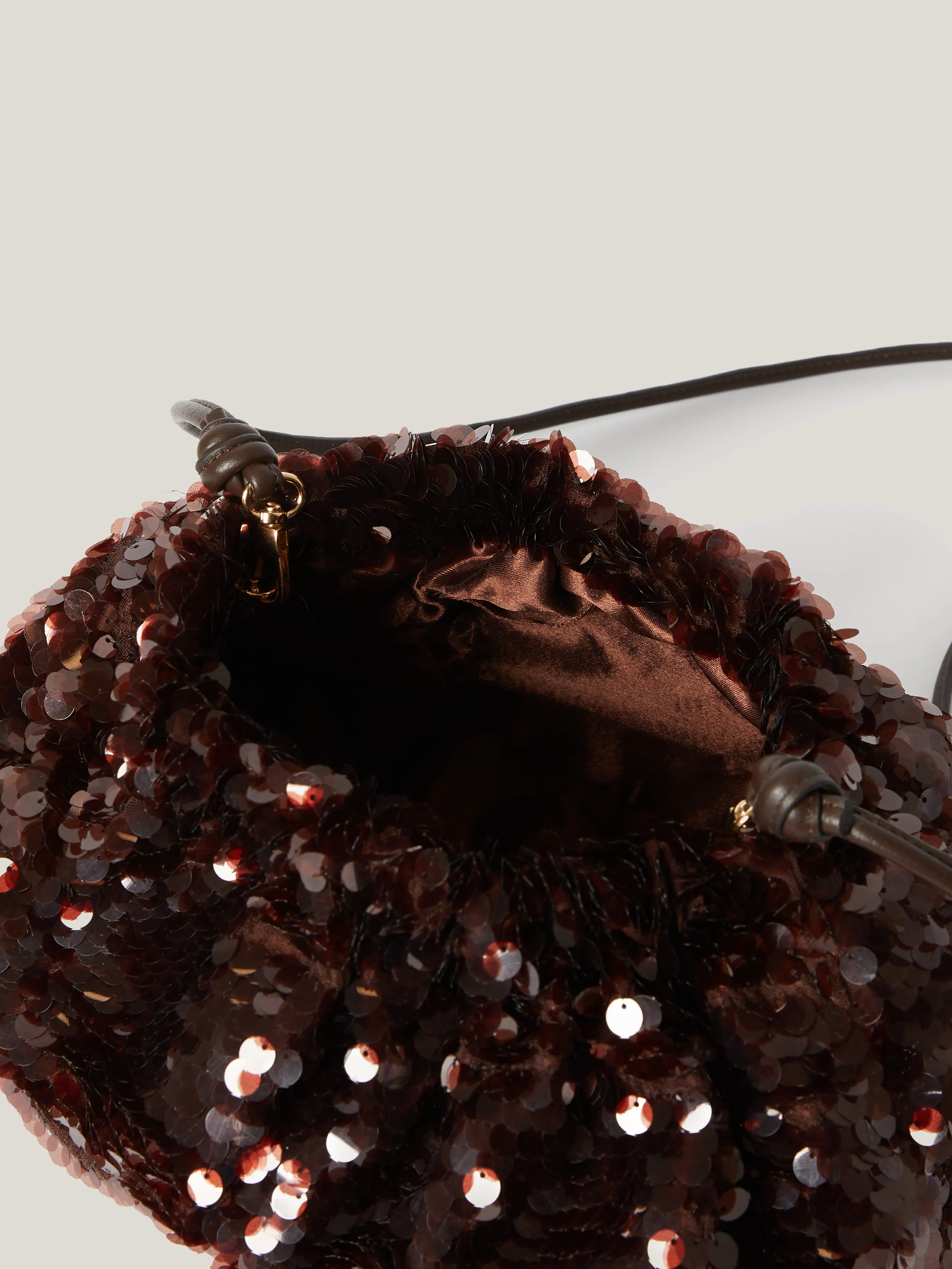 Oversized Sequin Clutch | Brown sold by Jigsaw product image thumbnail 5