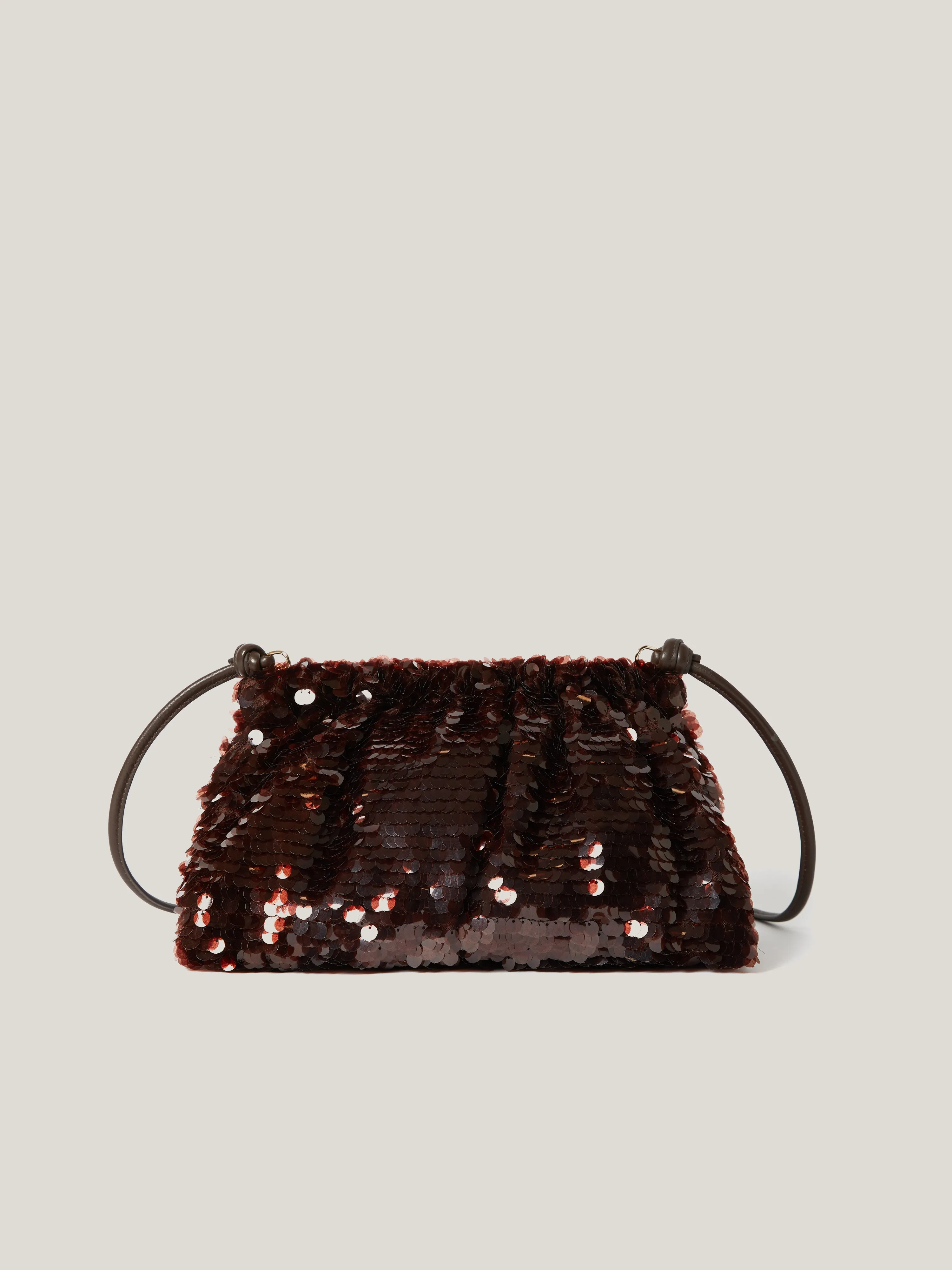 Oversized Sequin Clutch | Brown sold by Jigsaw