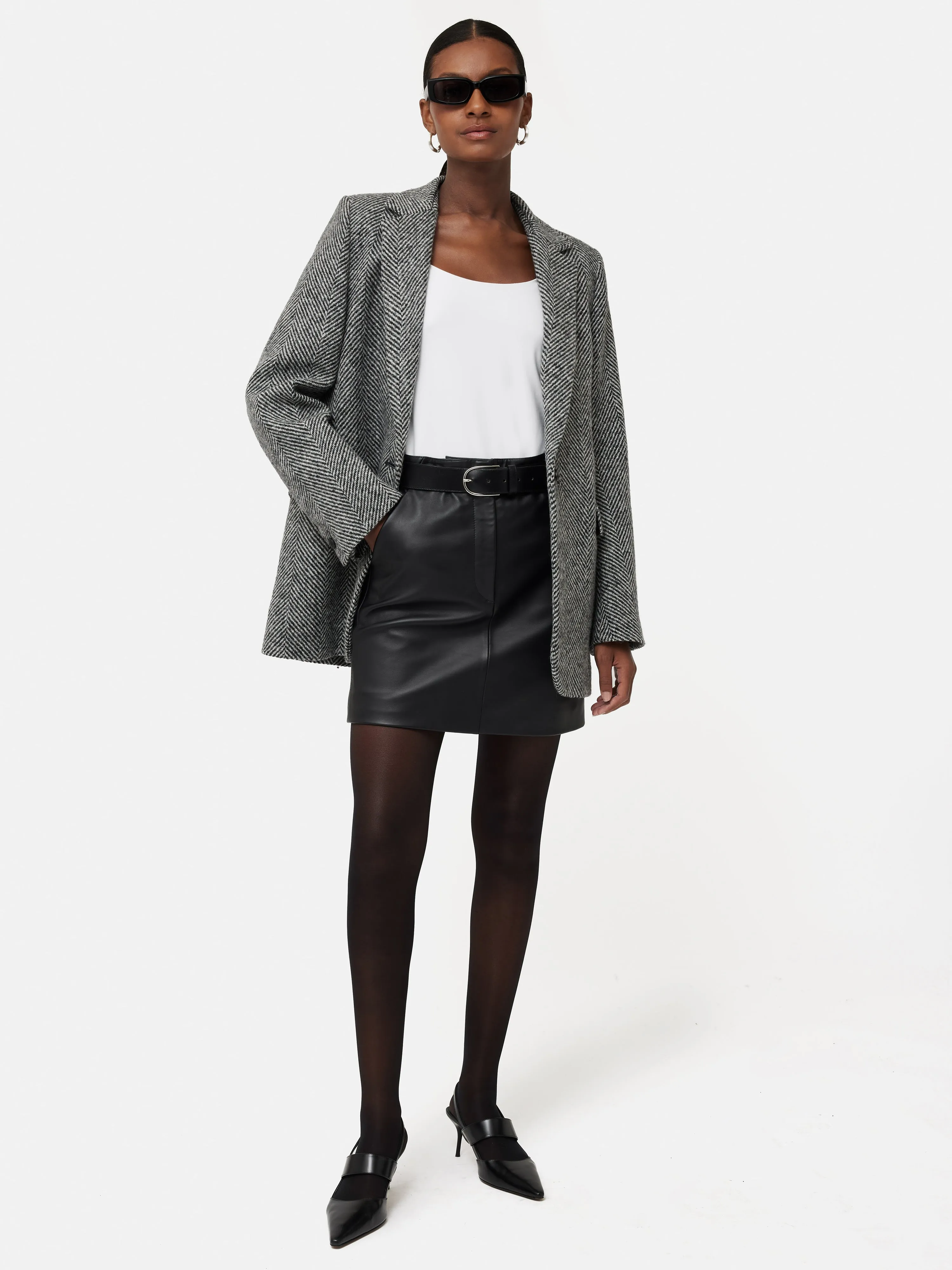 Leather Mini Skirt | Black sold by Jigsaw product image thumbnail 3