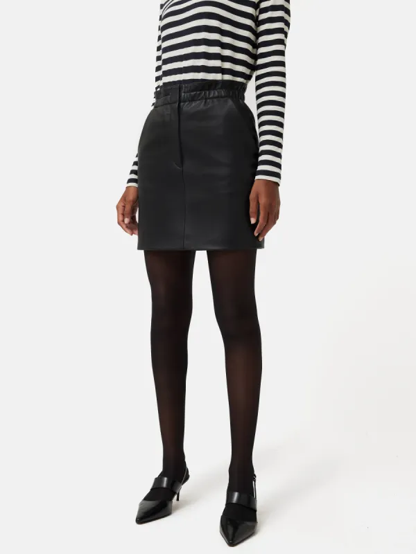 Leather Mini Skirt | Black sold by Jigsaw