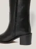 Leather Heeled Riding Boot | Black sold by Jigsaw