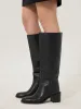 Leather Heeled Riding Boot | Black sold by Jigsaw