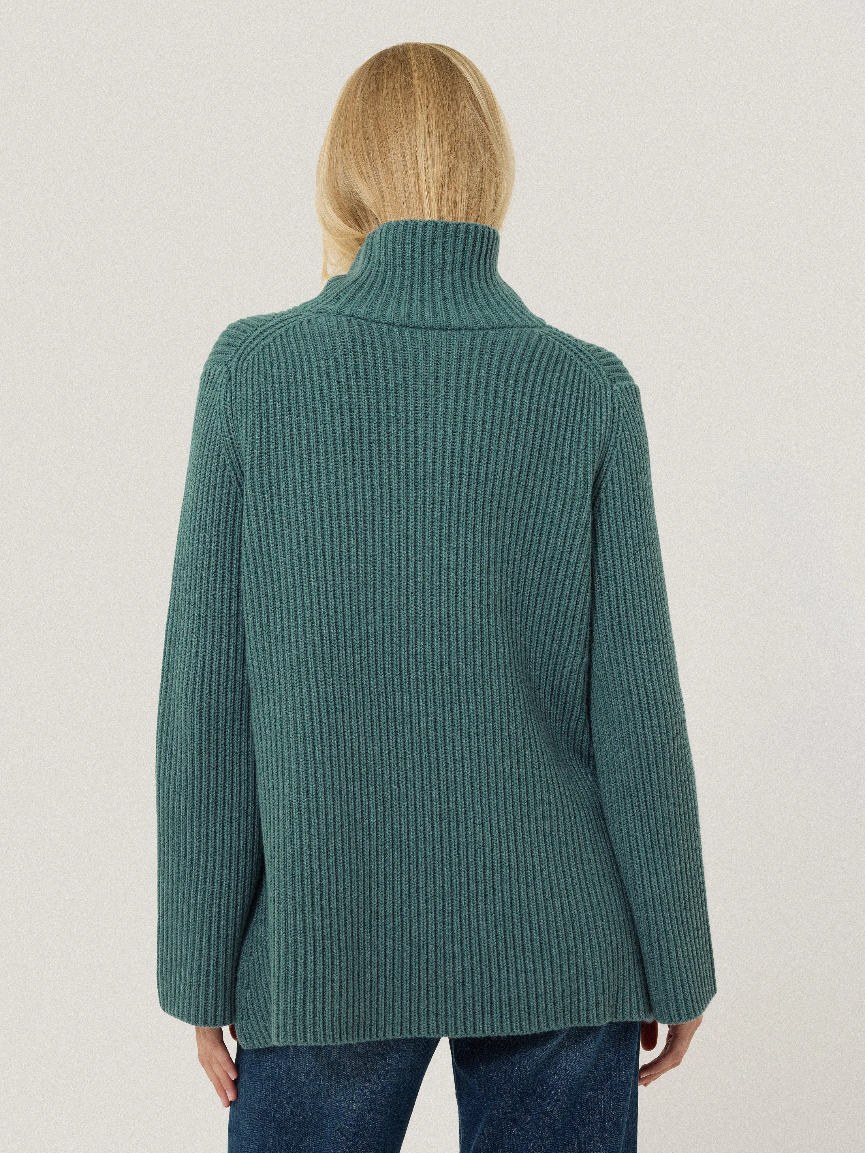 Cotton Blend Faroe Fishermans | Blue sold by Jigsaw product image thumbnail 5