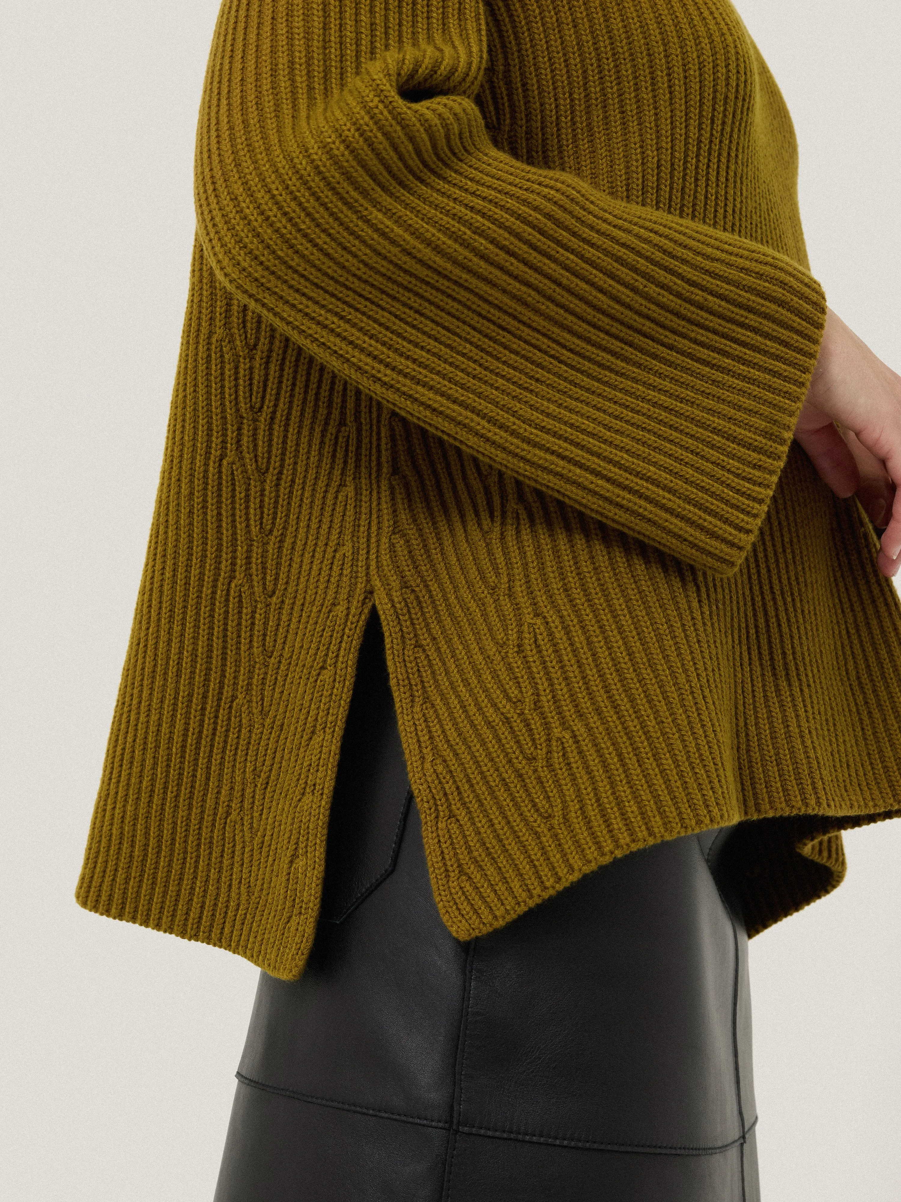 Cotton Blend Faroe Fishermans | Khaki sold by Jigsaw product image thumbnail 4