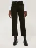 Delmont Velvet Tapered Jean | Dark Green sold by Jigsaw
