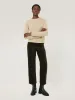 Delmont Velvet Tapered Jean | Dark Green sold by Jigsaw