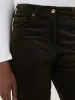 Delmont Velvet Tapered Jean | Dark Green sold by Jigsaw
