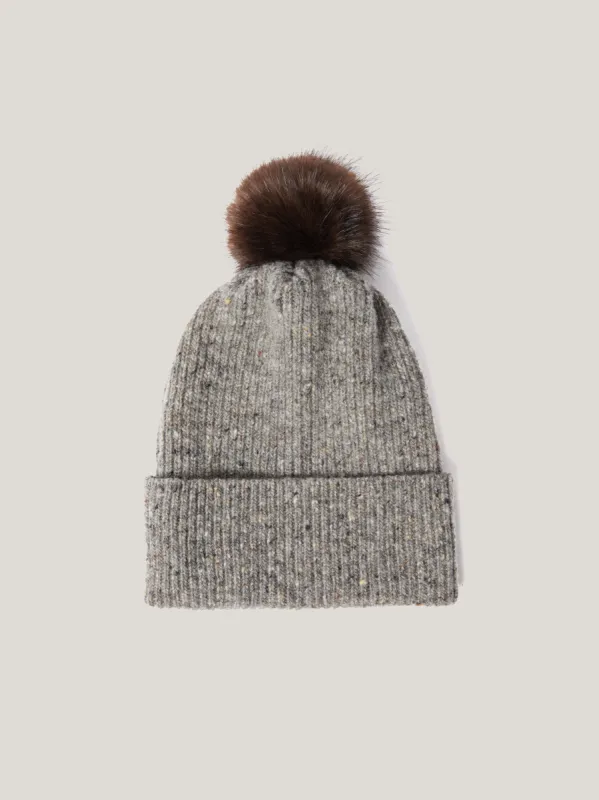 Donegal Pom Hat | Grey sold by Jigsaw