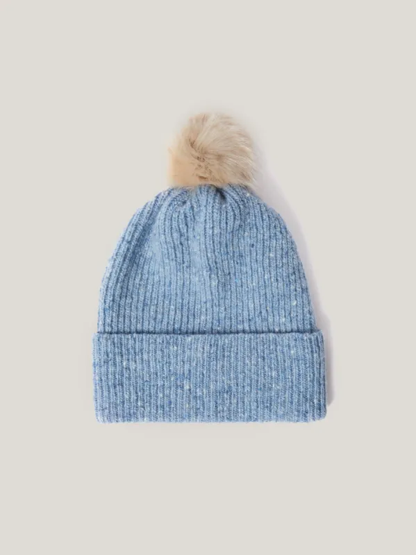 Donegal Pom Hat | Blue sold by Jigsaw