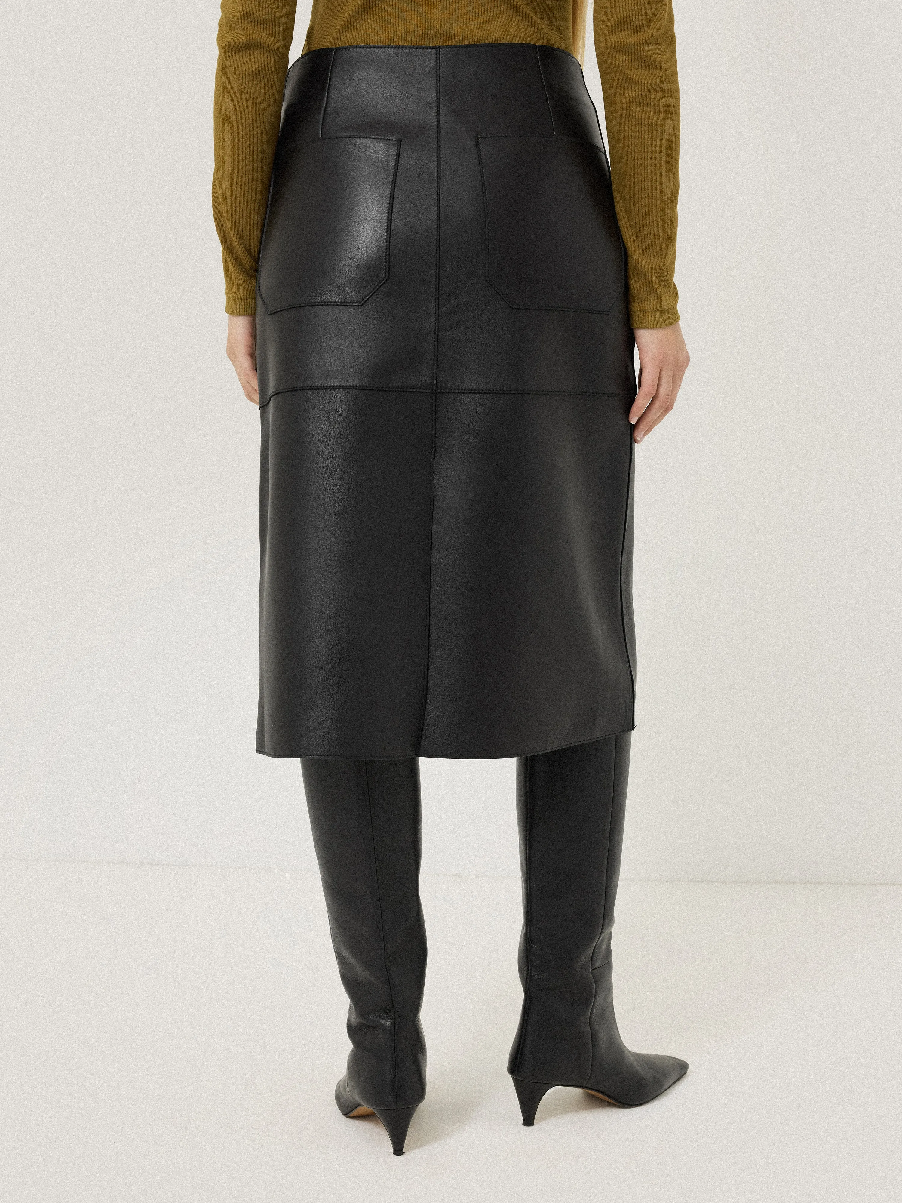 Bonded Leather Skirt | Black sold by Jigsaw product image thumbnail 4