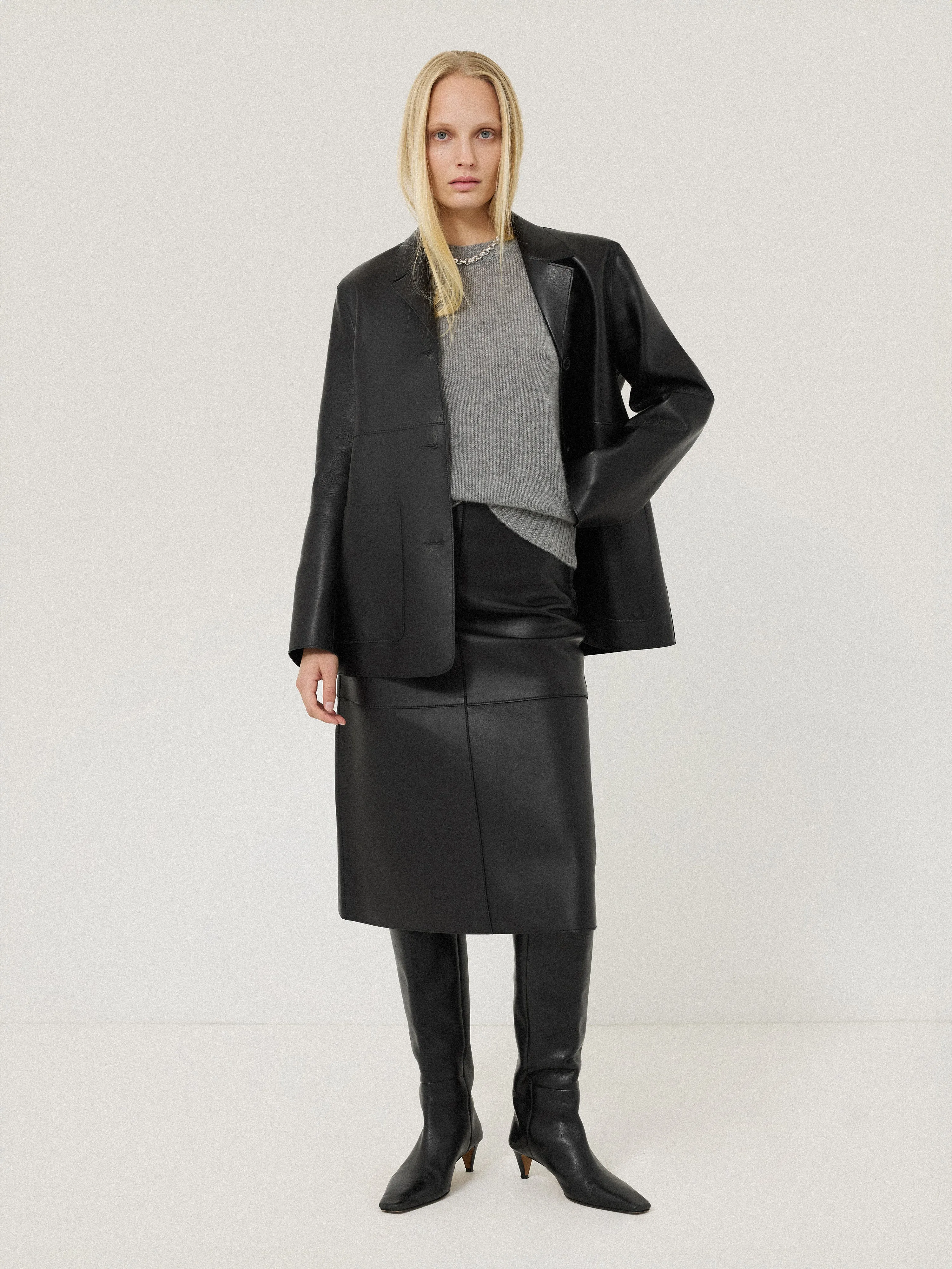 Bonded Leather Skirt | Black sold by Jigsaw product image thumbnail 2