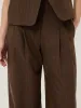 Kemp Wool Pinstripe Trouser | Brown sold by Jigsaw