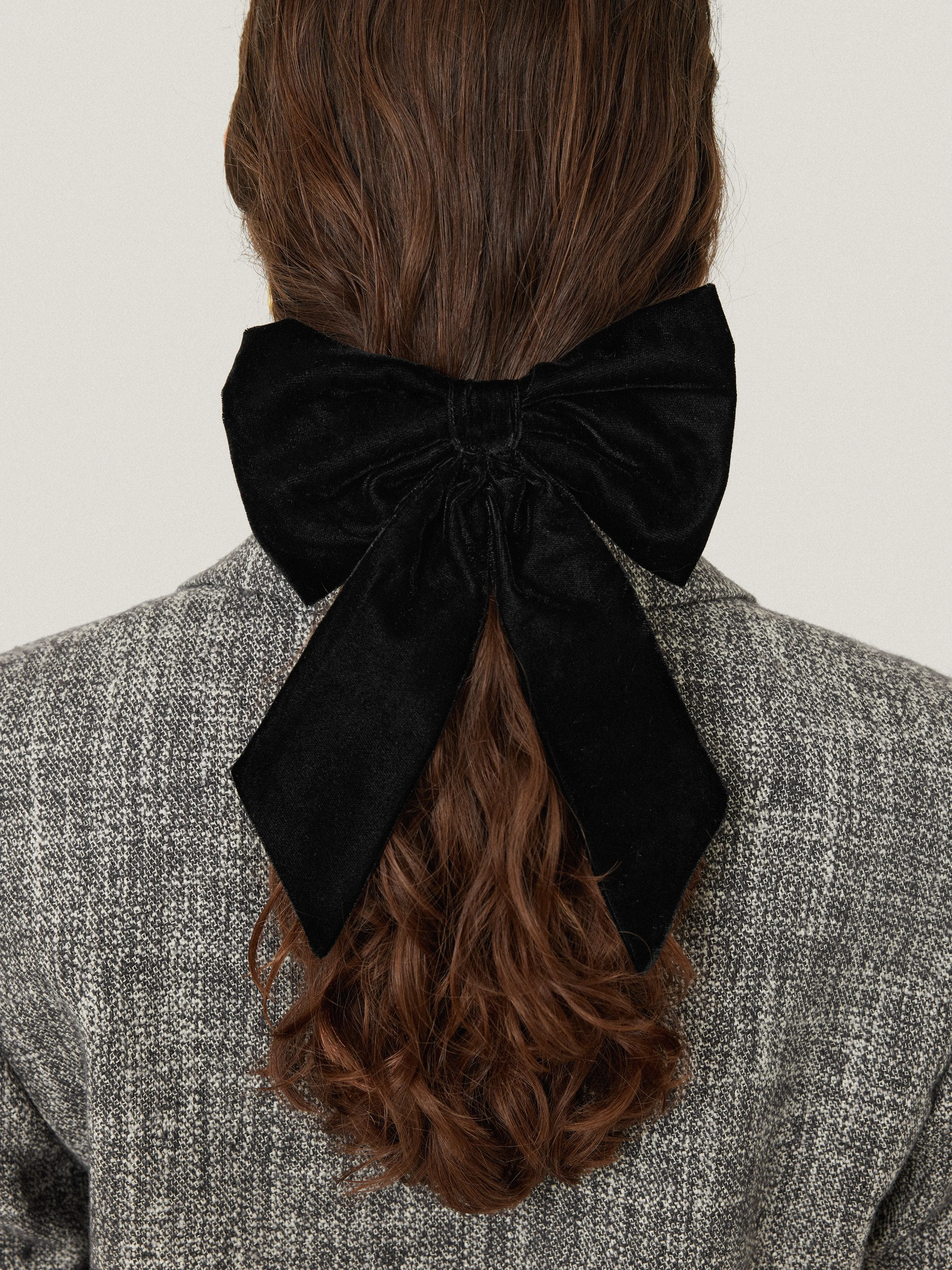 Velvet Bow Hairclip | Black sold by Jigsaw product image thumbnail 2
