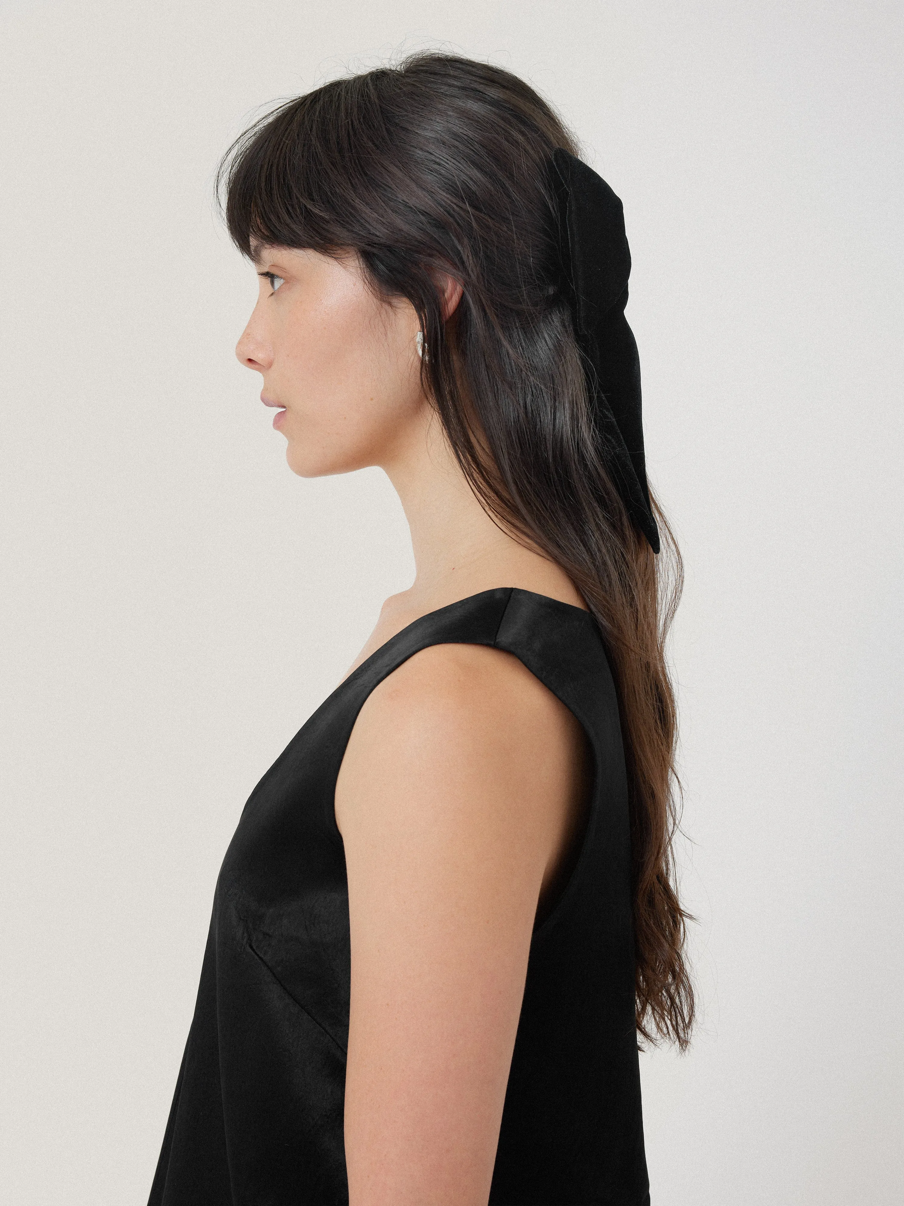 Velvet Bow Hairclip | Black sold by Jigsaw product image thumbnail 4