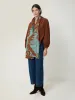 Collage Wool Silk Scarf | Blue sold by Jigsaw