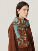Collage Wool Silk Scarf | Blue sold by Jigsaw