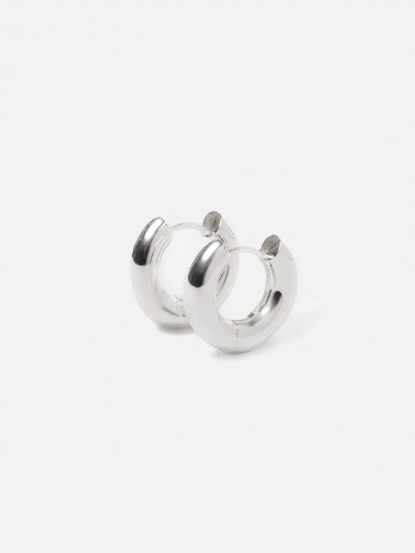 Chubby Hoop Earrings | Silver sold by Jigsaw