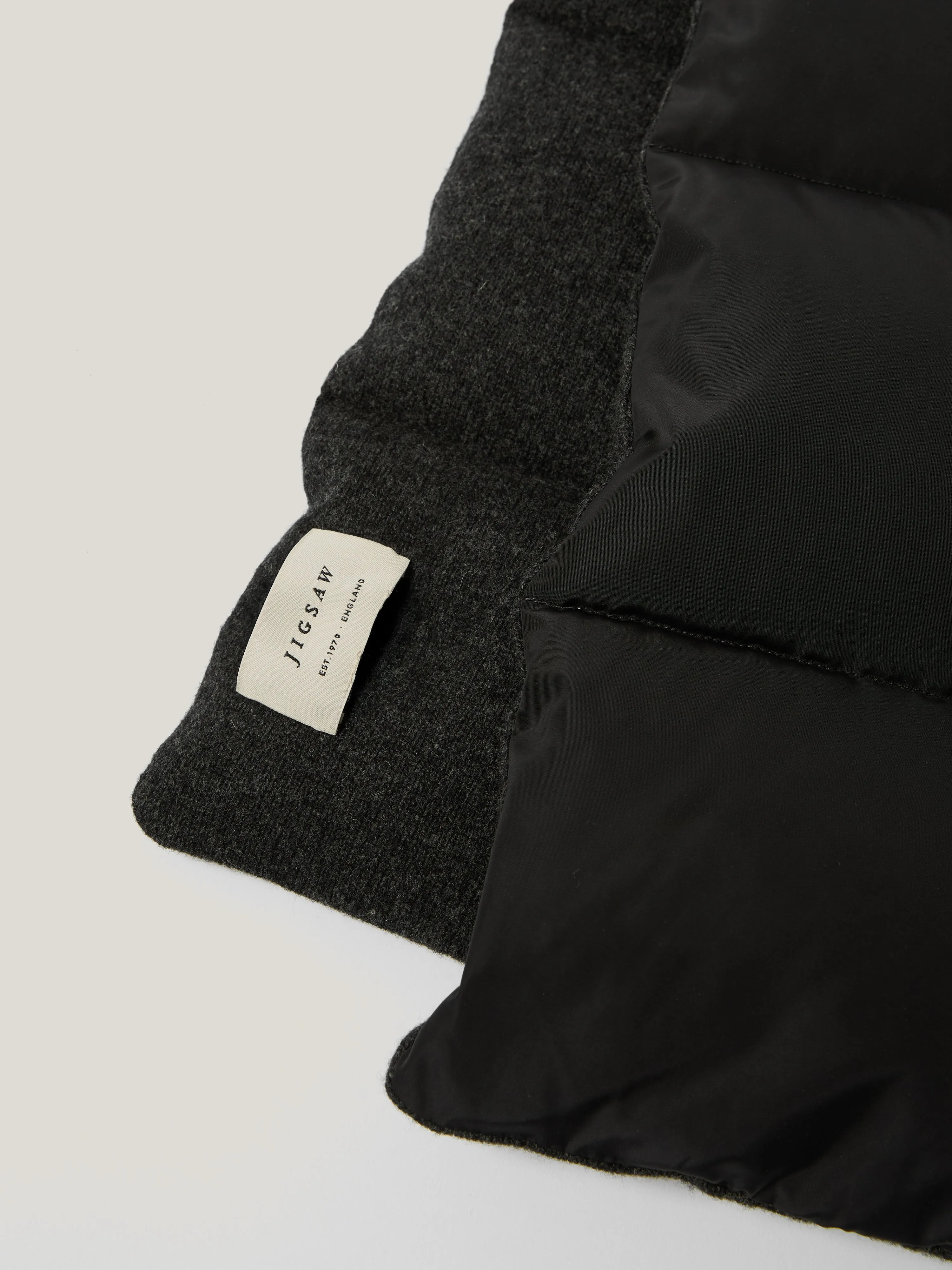 Puffer Knit Scarf | Black sold by Jigsaw product image thumbnail 2