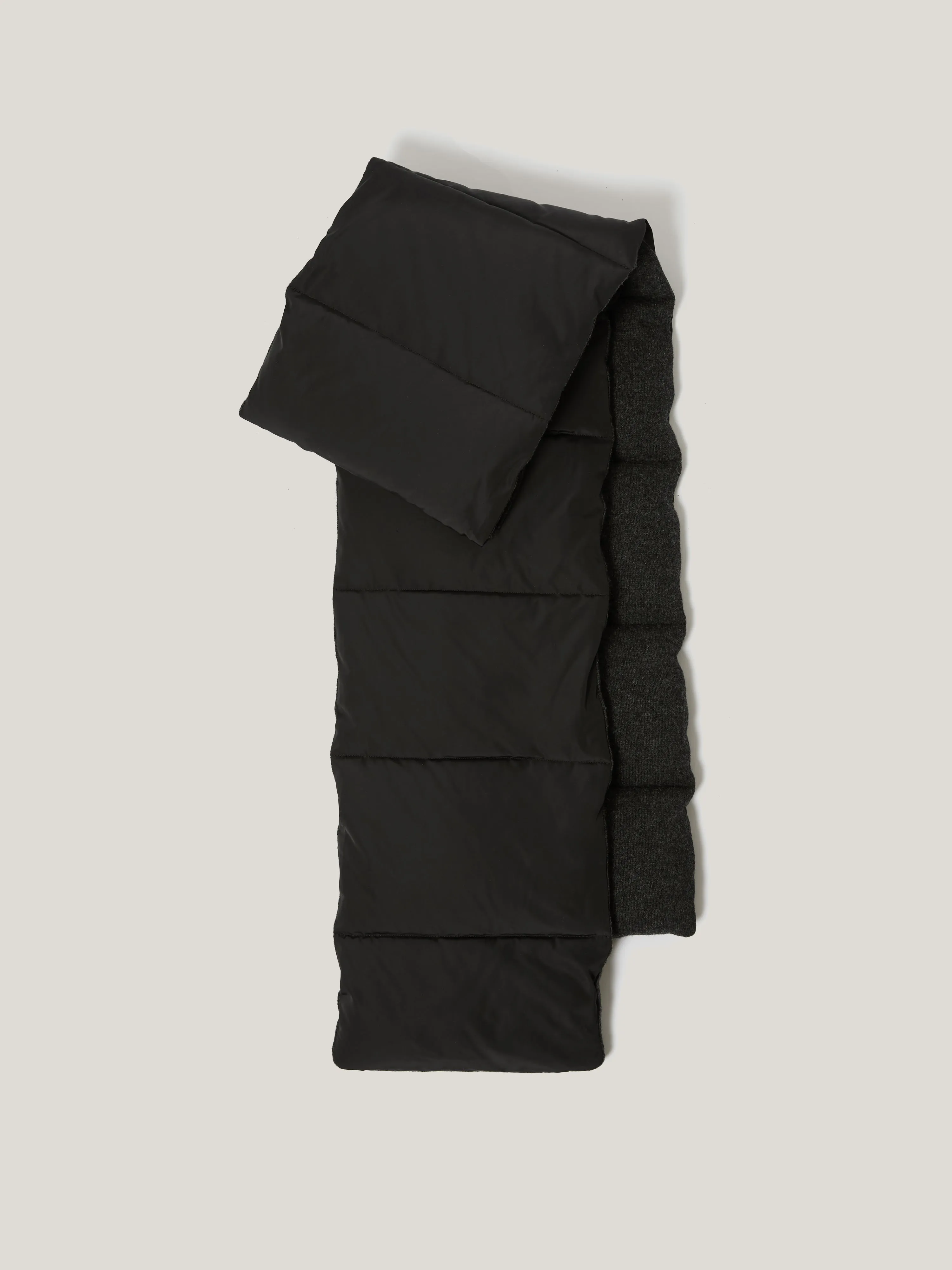 Puffer Knit Scarf | Black sold by Jigsaw