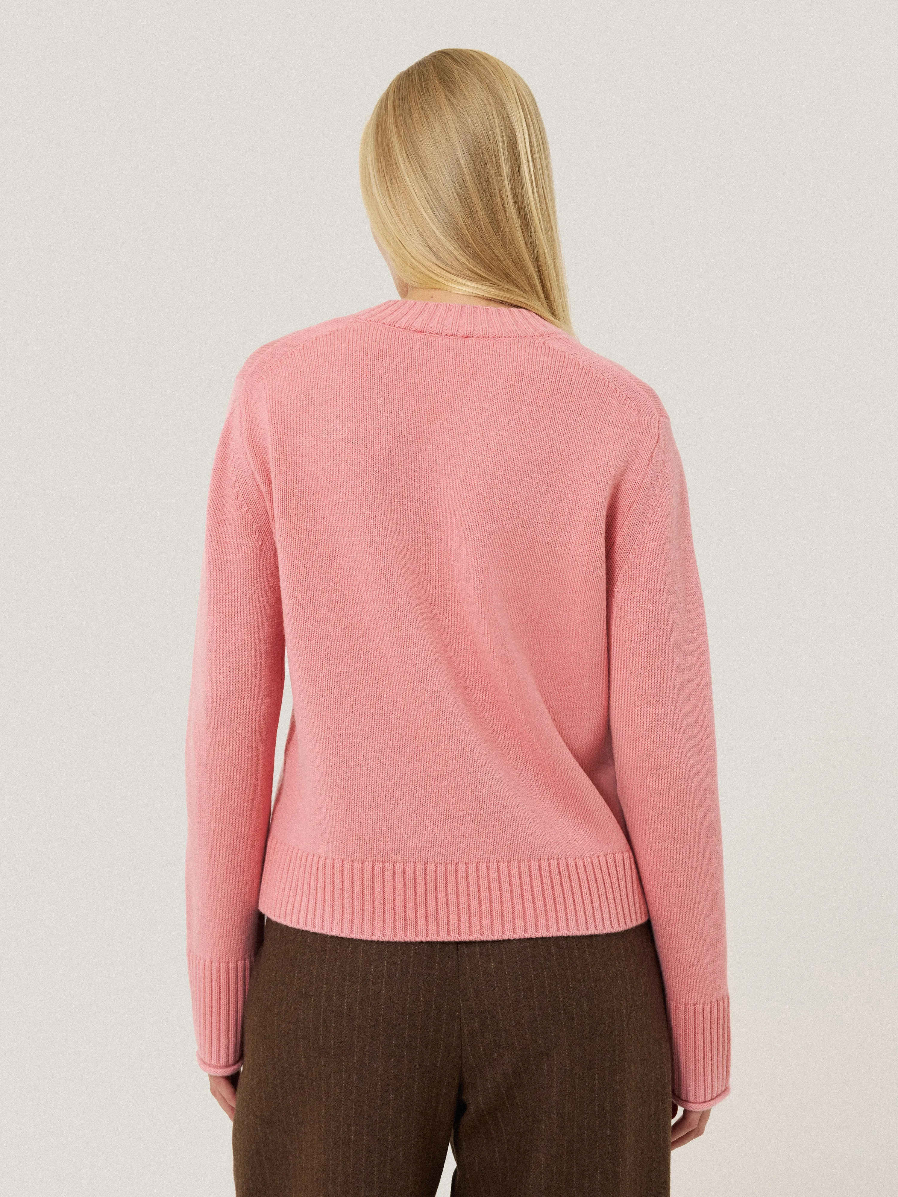 Wool Cashmere Blend V Neck | Pink sold by Jigsaw product image thumbnail 5