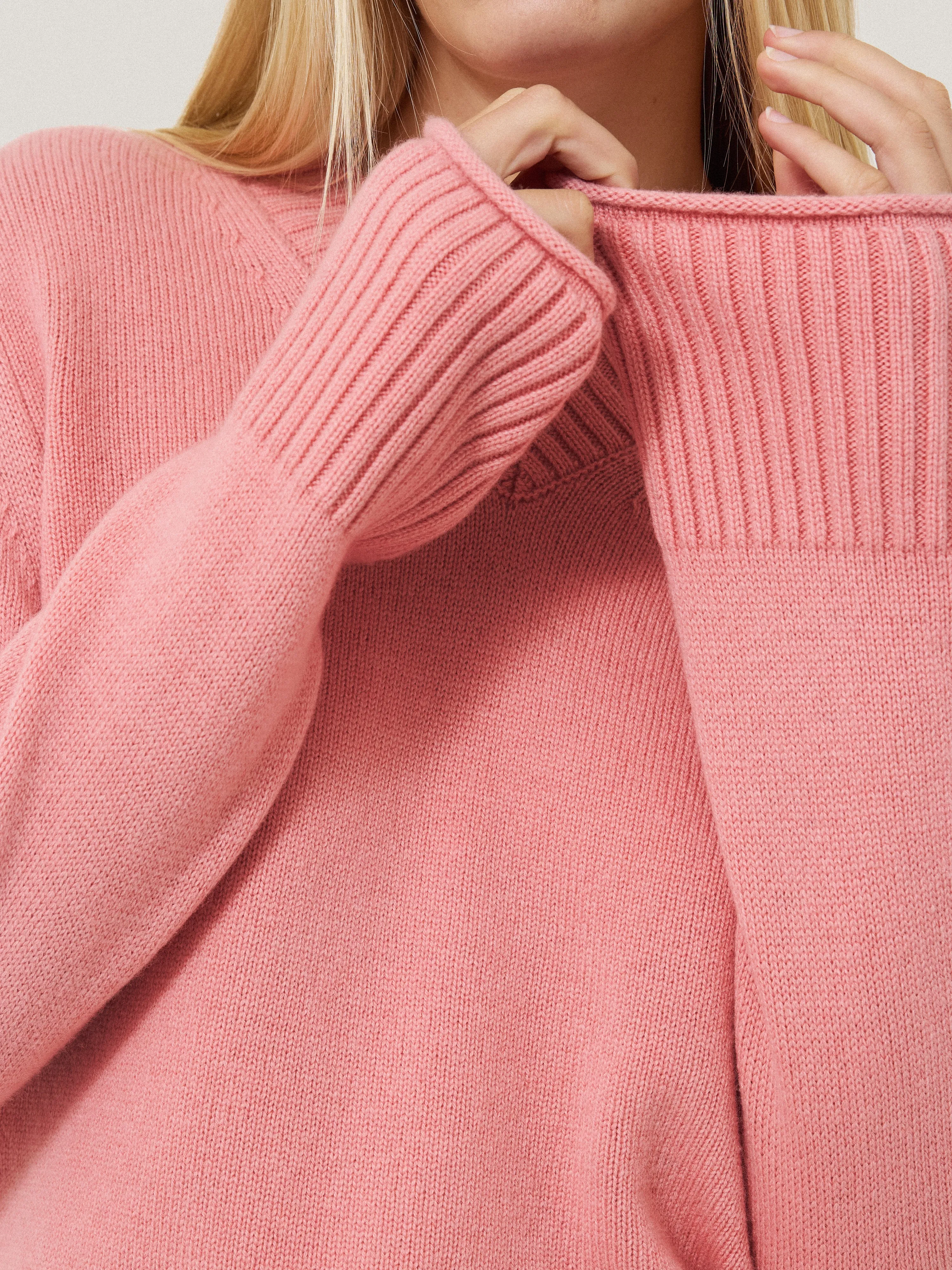 Wool Cashmere Blend V Neck | Pink sold by Jigsaw product image thumbnail 4