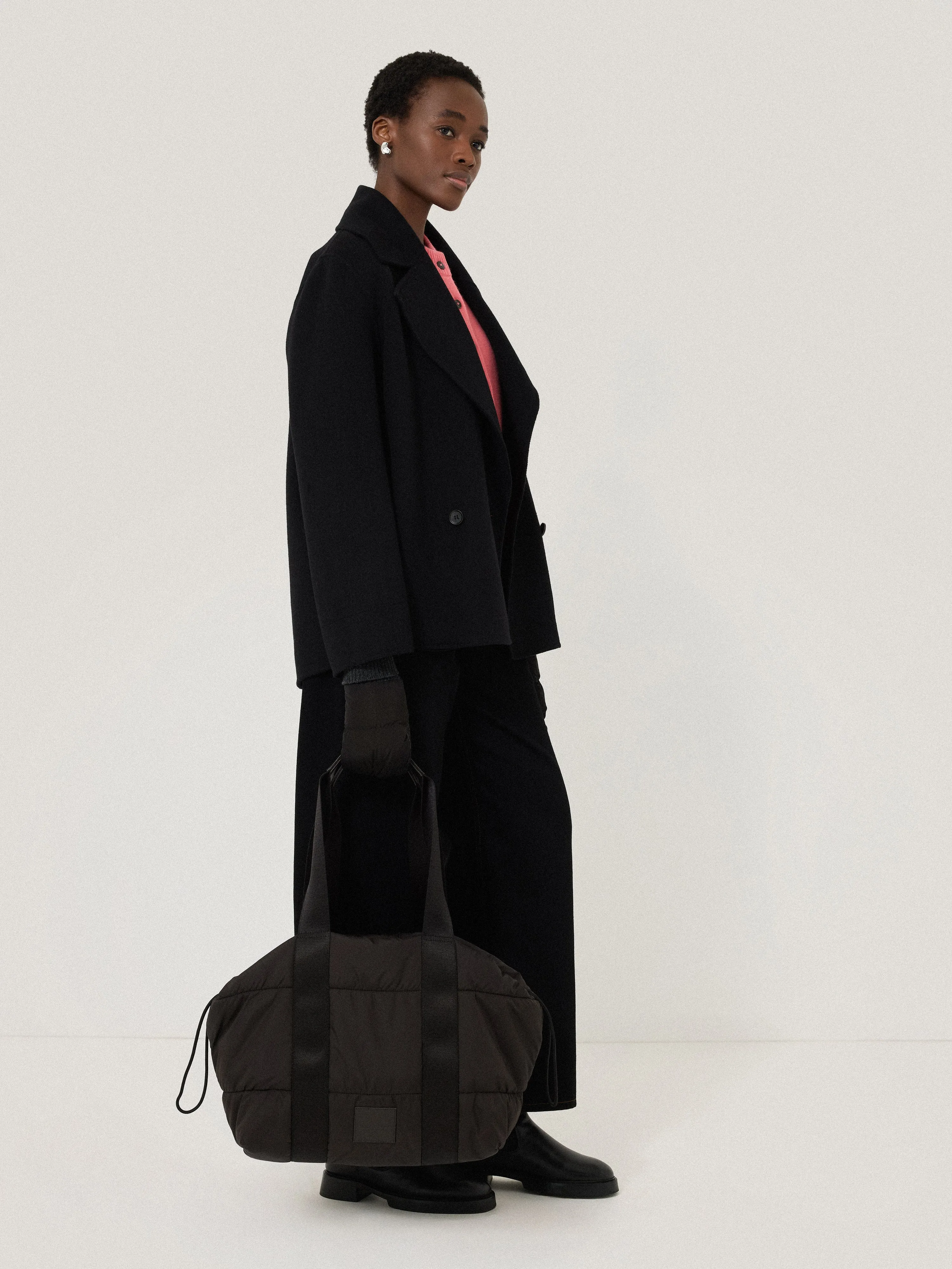 Puffer Mittens | Black sold by Jigsaw product image thumbnail 4